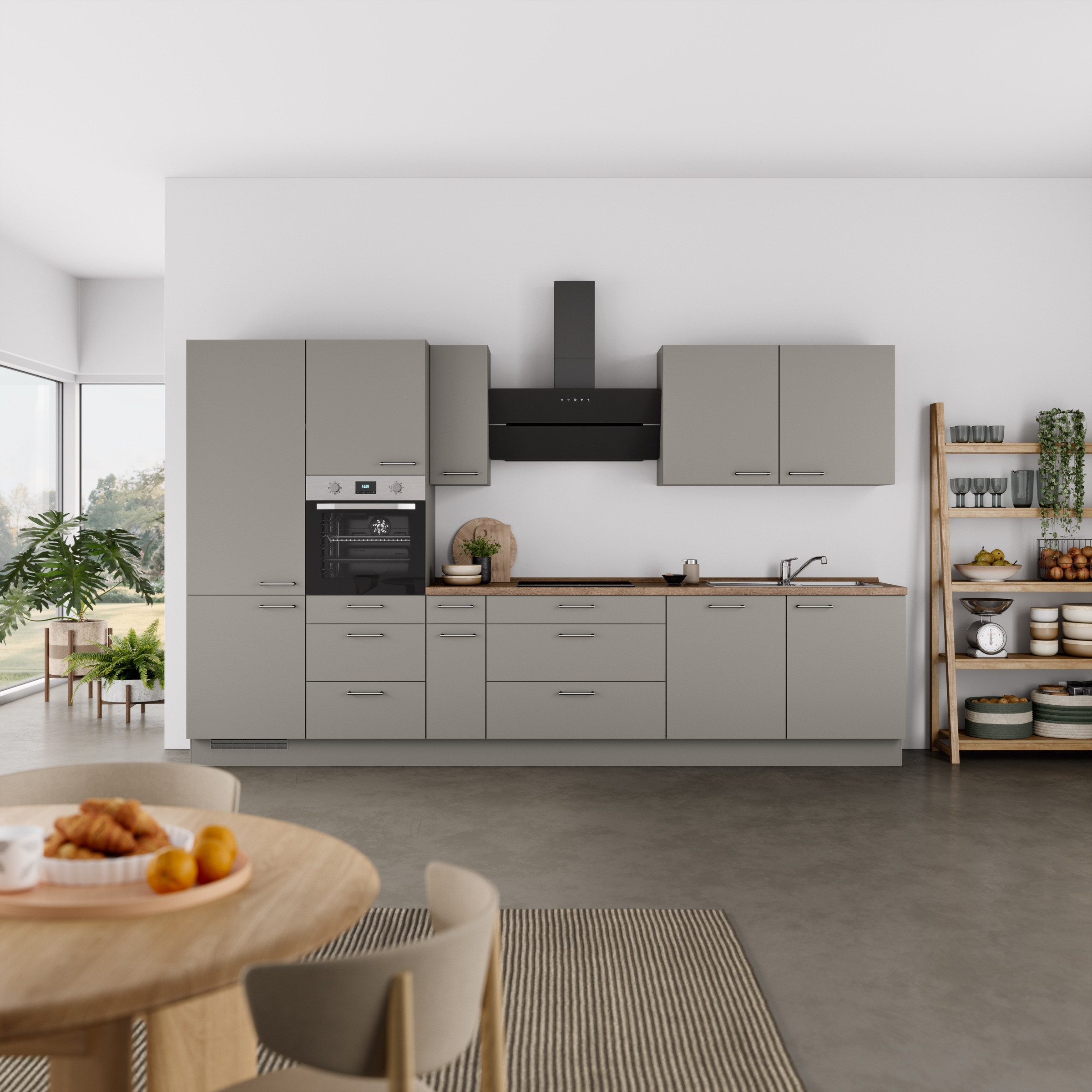 nobilia® Küchenzeile »"Laser II", Ausrichtung wählbar, Breite 360 cm« vormo günstig online kaufen