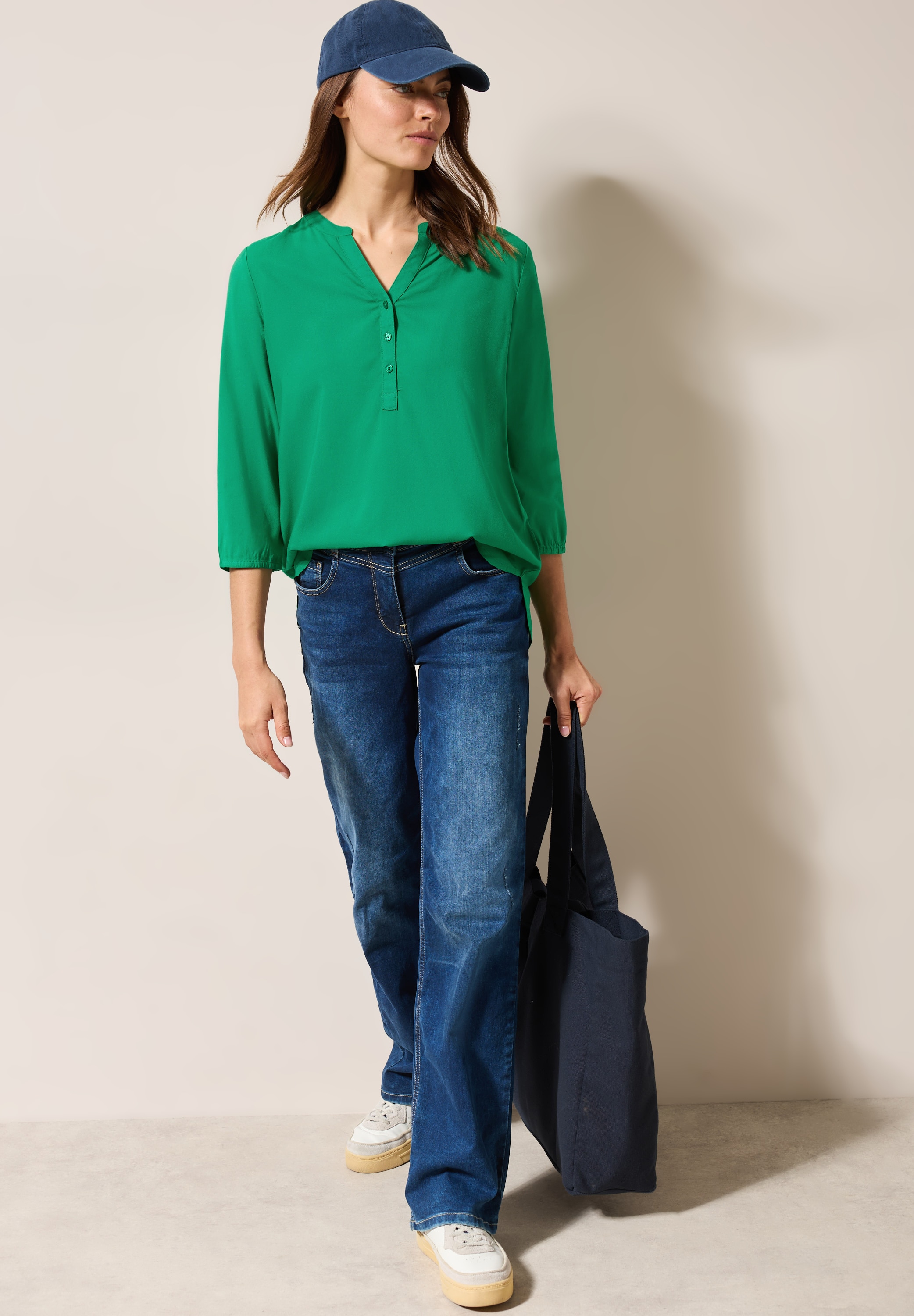Cecil Klassische Bluse, in Unifarbe