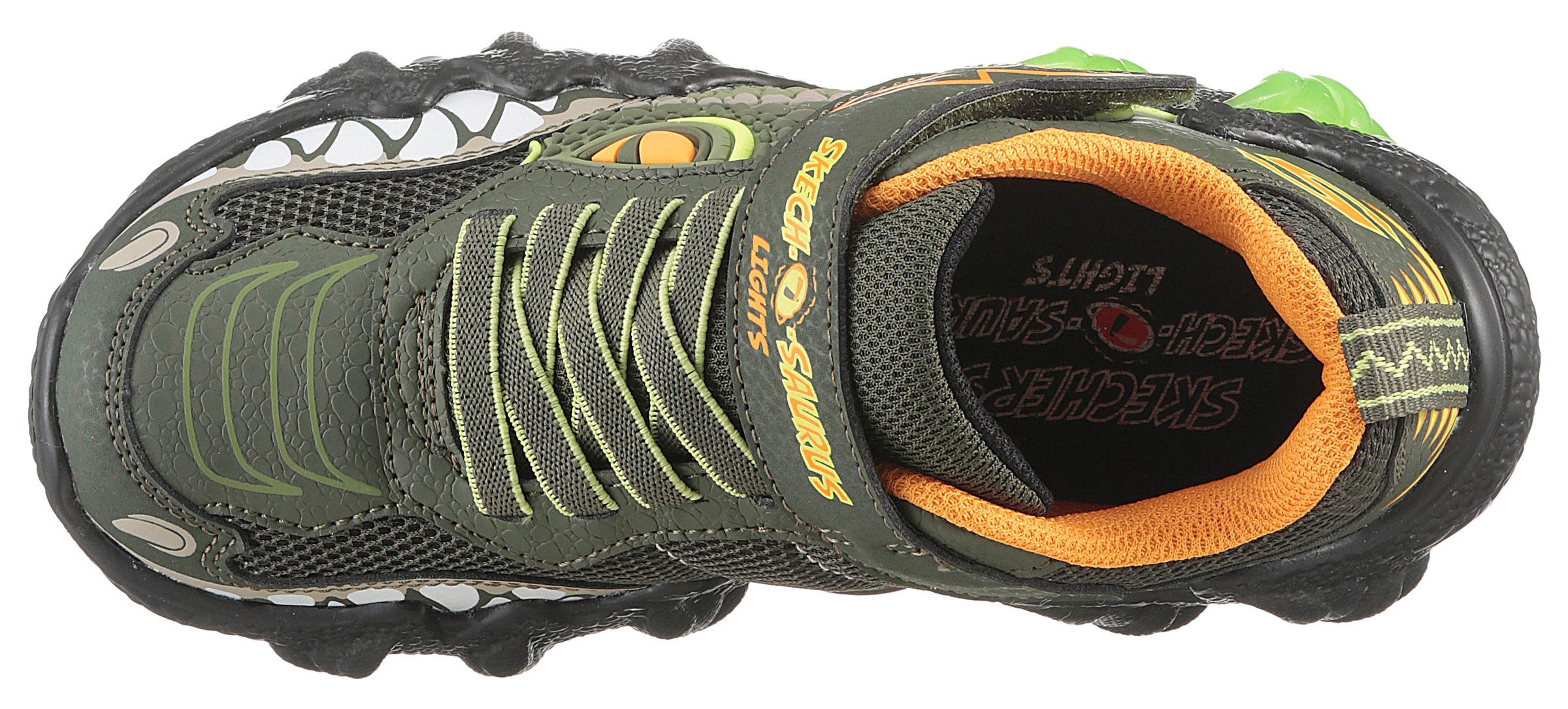 Skechers Sneaker »SKECH-O-SAURUS LIGHTS 2.0«, Blink,-Klettschuh, Dino-Schuh, Größenschablone zum Download