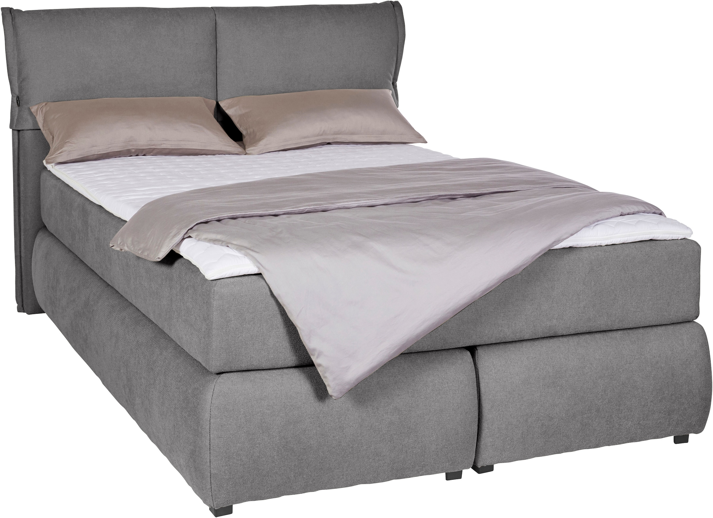 andas Boxspringbett »Jenson«, in 4 Farben, 4 Breiten, 3 Matratzenarten in 2 Härtegraden, Topper