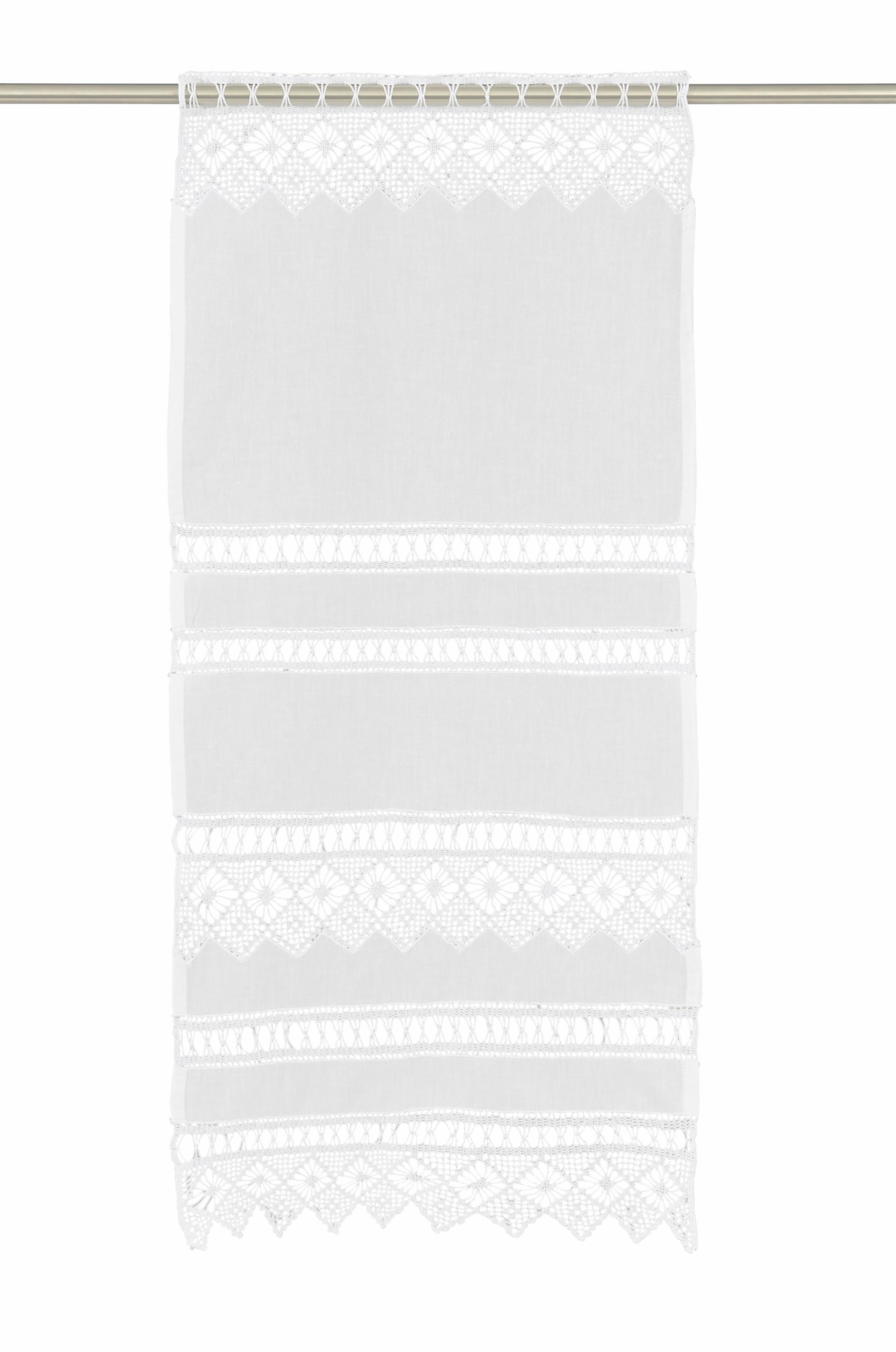 HOSSNER - ART OF HOME DECO Scheibengardine »Spitzingsee« Stangendurchzug 1 günstig online kaufen