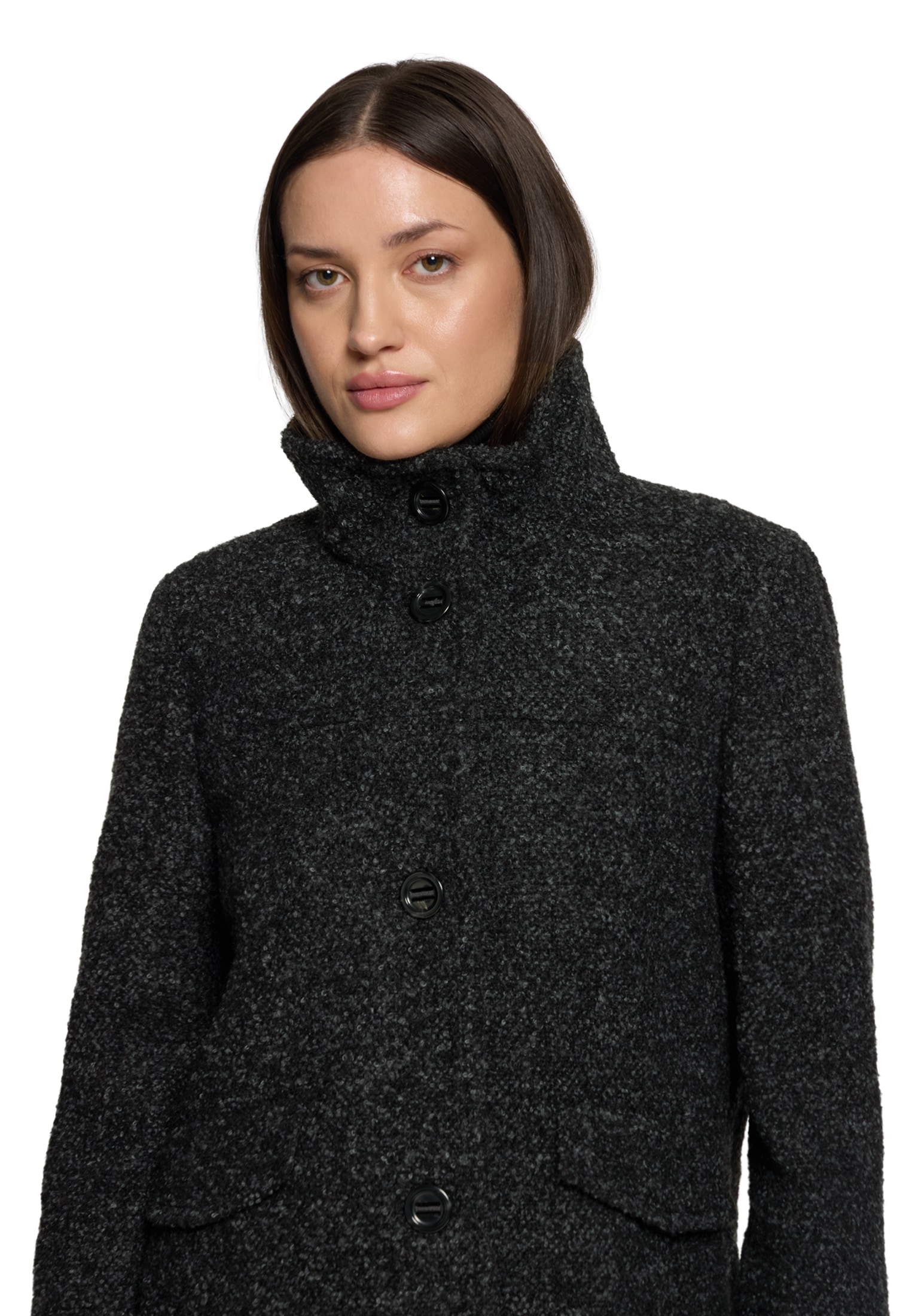 Gil Bret Wolljacke ohne Kapuze mit Stehkragen