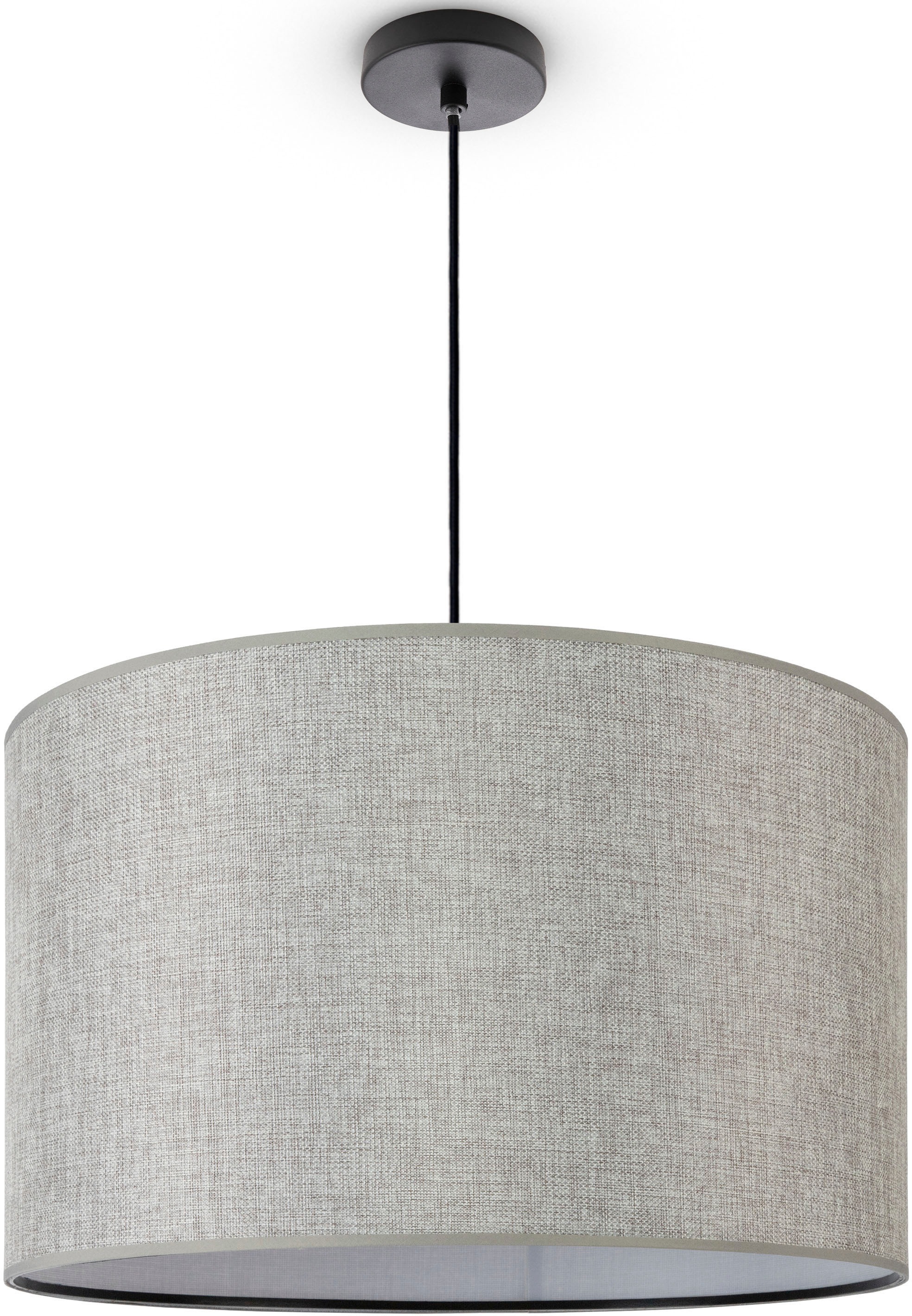 Paco Home Pendelleuchte »HUGO CANVAS UNI COLOR«, Leuchtmittel E27   ohne Le günstig online kaufen