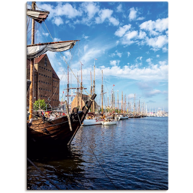 Artland Wandbild »Segelschiffe auf Warnow Rostock«, Bilder von Booten &  Schiffen, (1 St.), als Alubild, Leinwandbild, Wandaufkleber oder Poster in  versch. Größen auf Raten bestellen
