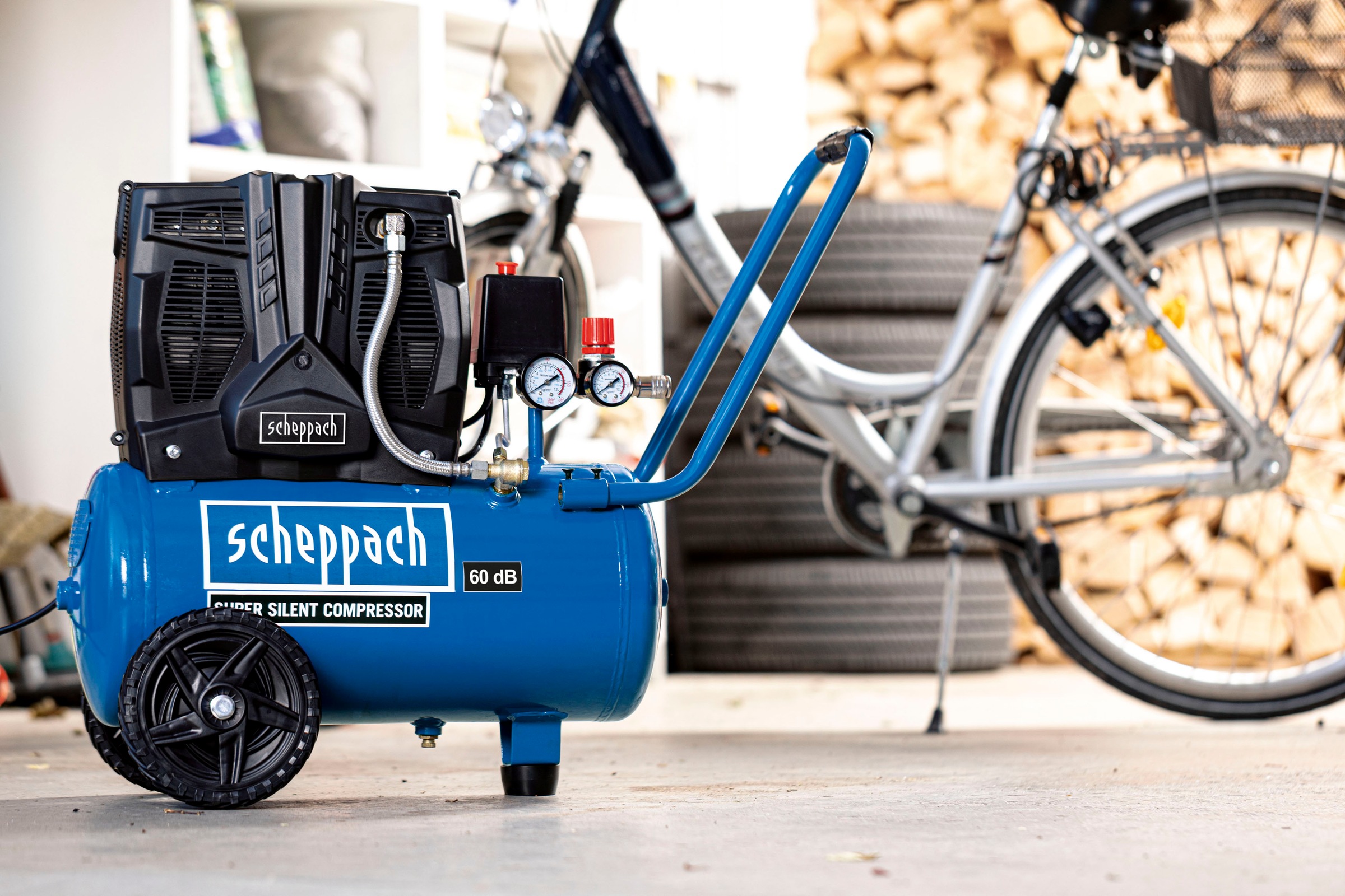 Scheppach Kompressor »HC25Si – SUPER SILENT« 1100W, 230l/min, 230V/50Hz, ölfrei