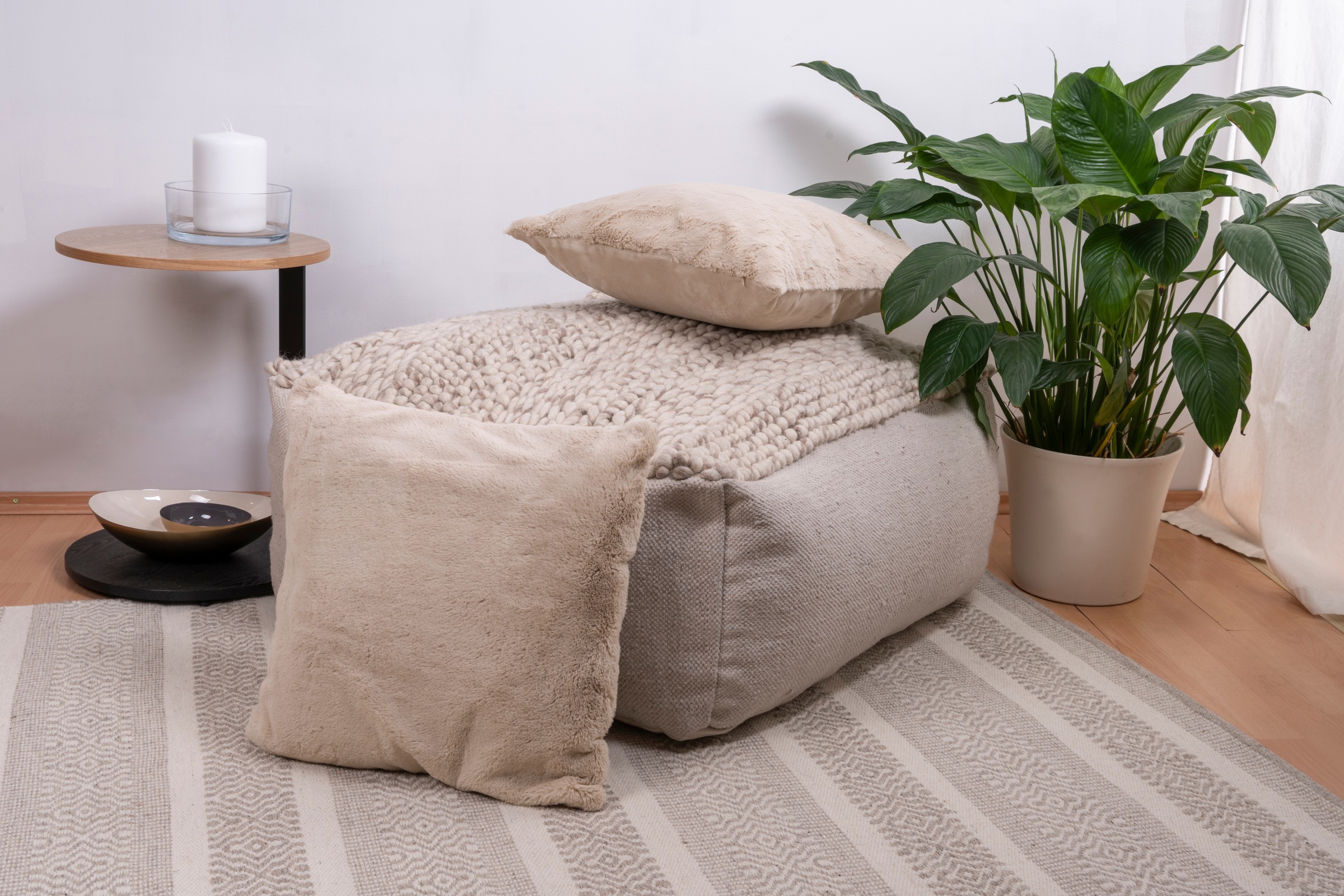 Kenda Sand Fellkissen »Dekokissen Aimee 625 2er-Set«, Kissen inkl. Füllung günstig online kaufen