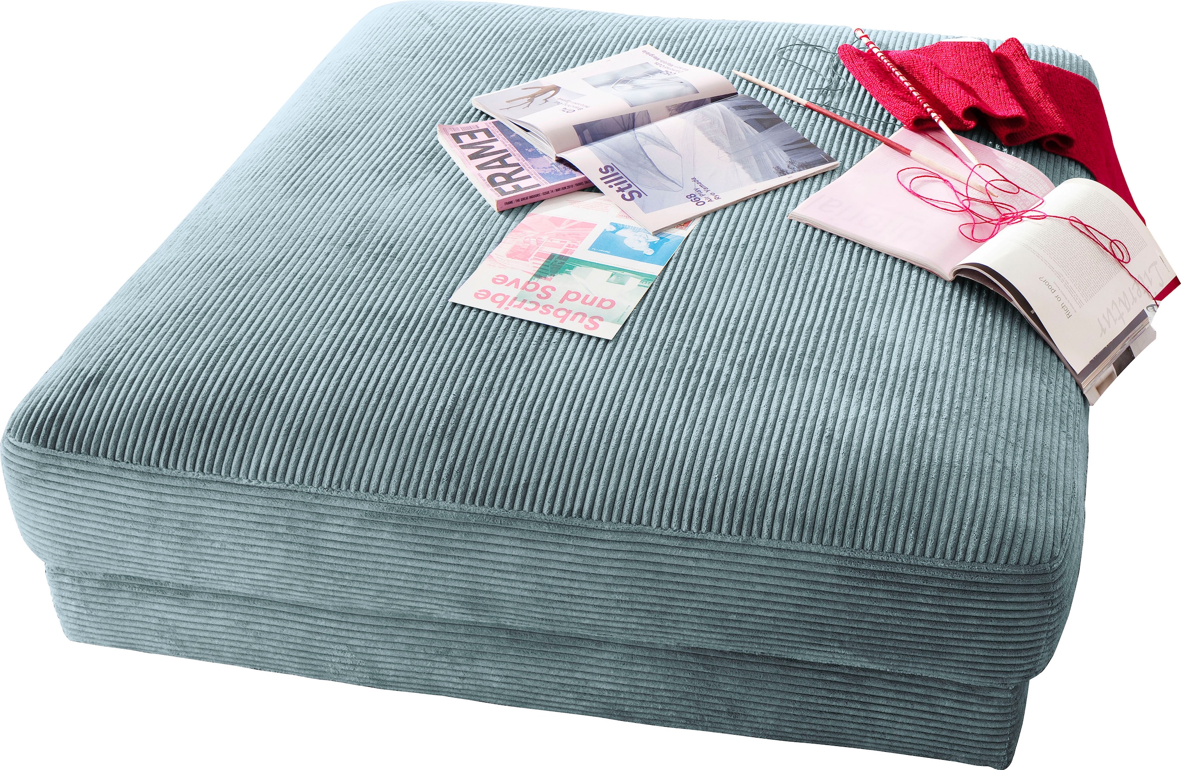 Places of Style Hocker »Enisa«, passend zum "Enisa"-Sofa, Bezug in Cord günstig online kaufen