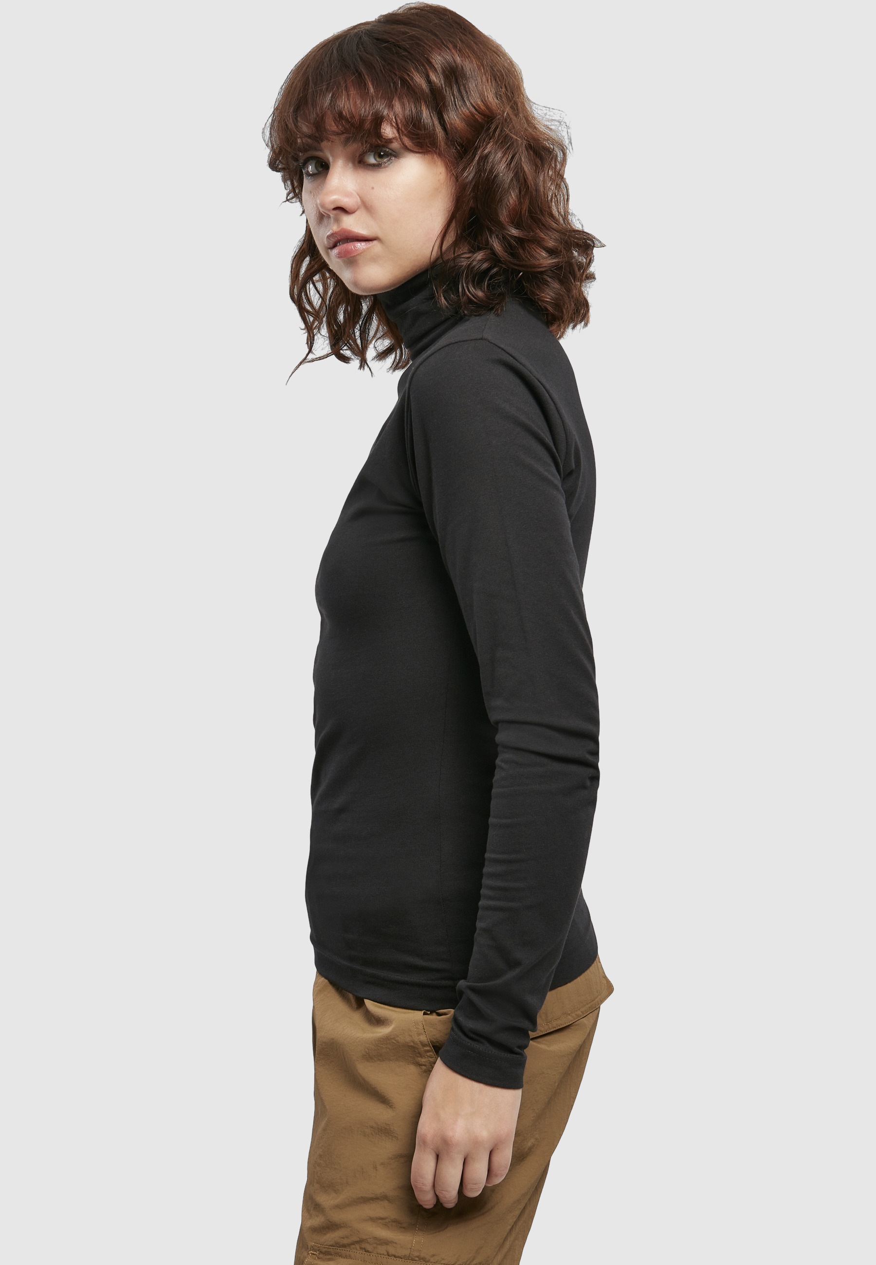 URBAN CLASSICS Longsleeve »Urban Classics Damen Ladies Basic Turtleneck L/S« 1 Stk.