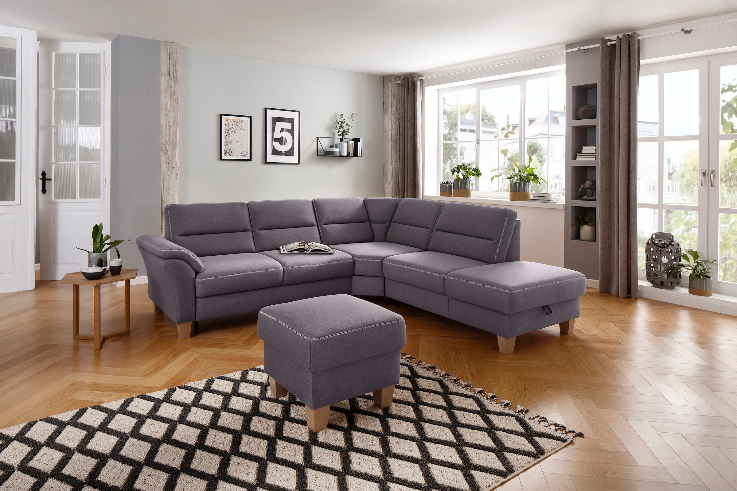 Home affaire Ecksofa »Soleo L-Form«, komfortabel durch Trapezecke mit Relax günstig online kaufen