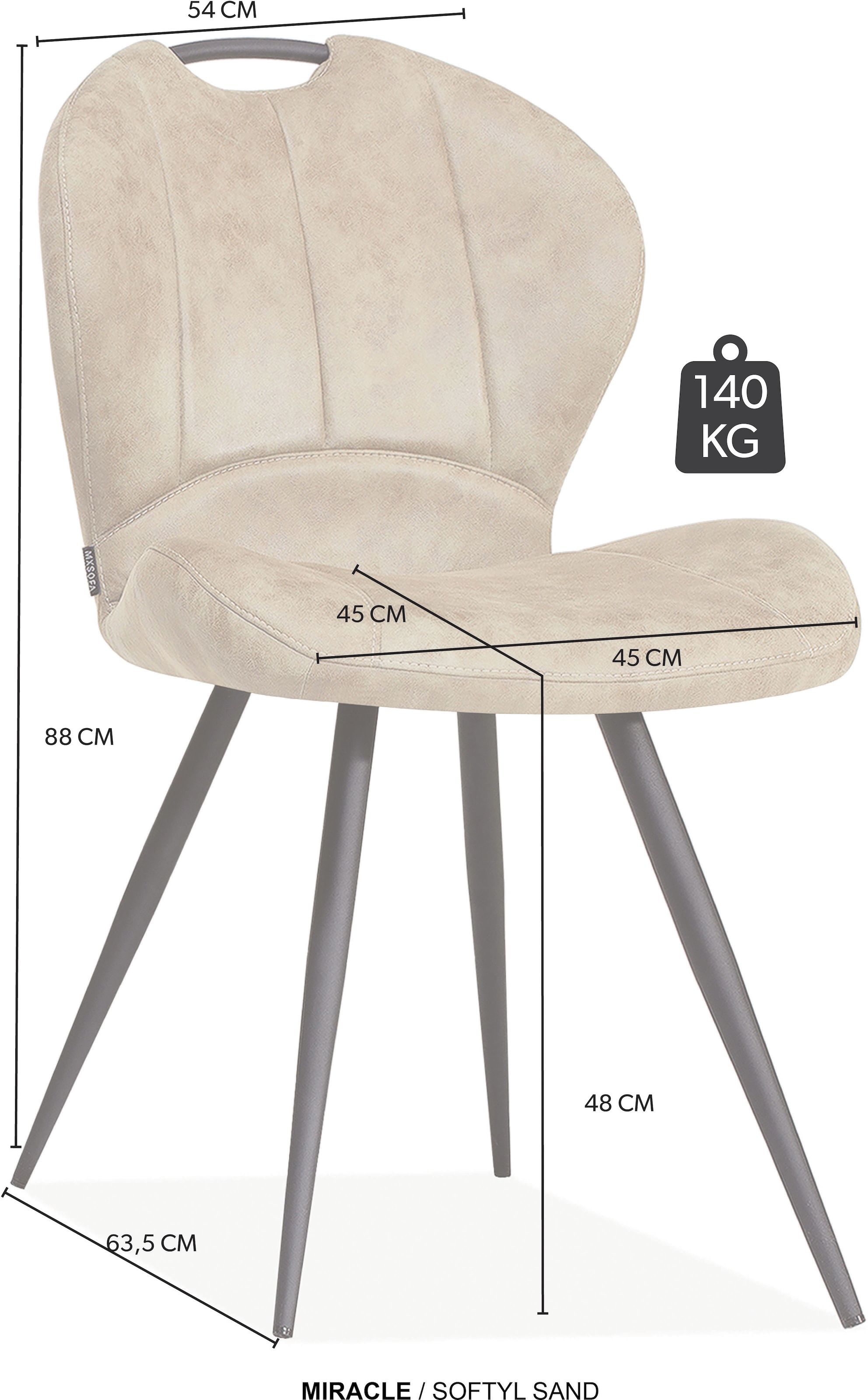 OMG Design Esszimmerstuhl »Miracle« (Set) 1 Stk.Esszimmerstuhl, pflegeleichter Bezug