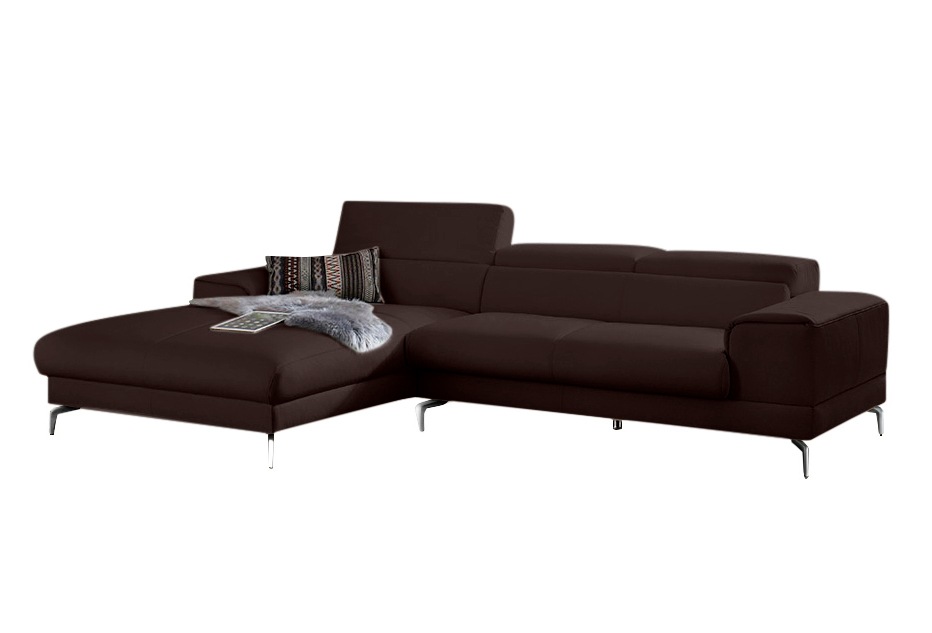 W.SCHILLIG Ecksofa »piedroo, Designsofa mit tollem Sitzkomfort, bequem und elegant, L-Form«, Kopfteilverstellung, wahlweise mit Sitztiefenverstellung, Breite 303cm