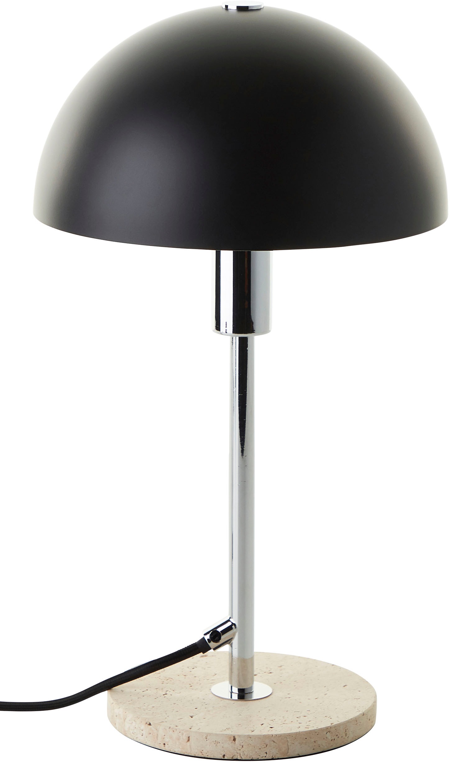 LeGer Home by Lena Gercke Tischleuchte »Linnea Pilz Lampe - Travertin Steinfuß«, Leuchtmittel E14 | ohne Leuchtmittel, Pilzleuchte, Tischlampe, Höhe 35,5 cm, Naturstein, Pilzlampe