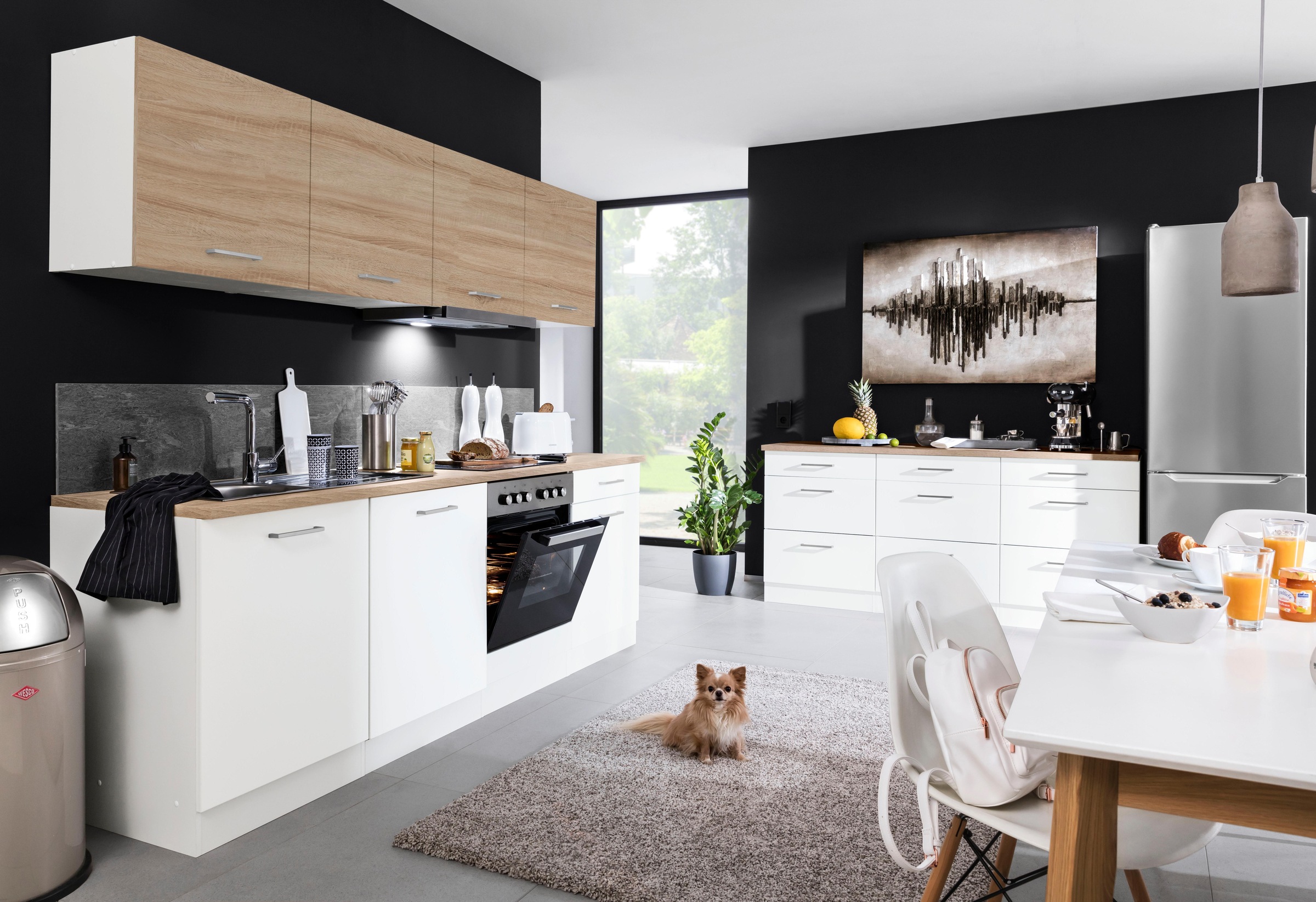 KOCHSTATION Küchenzeile »KS-Visby«, mit E-Geräten, Breite 240 cm