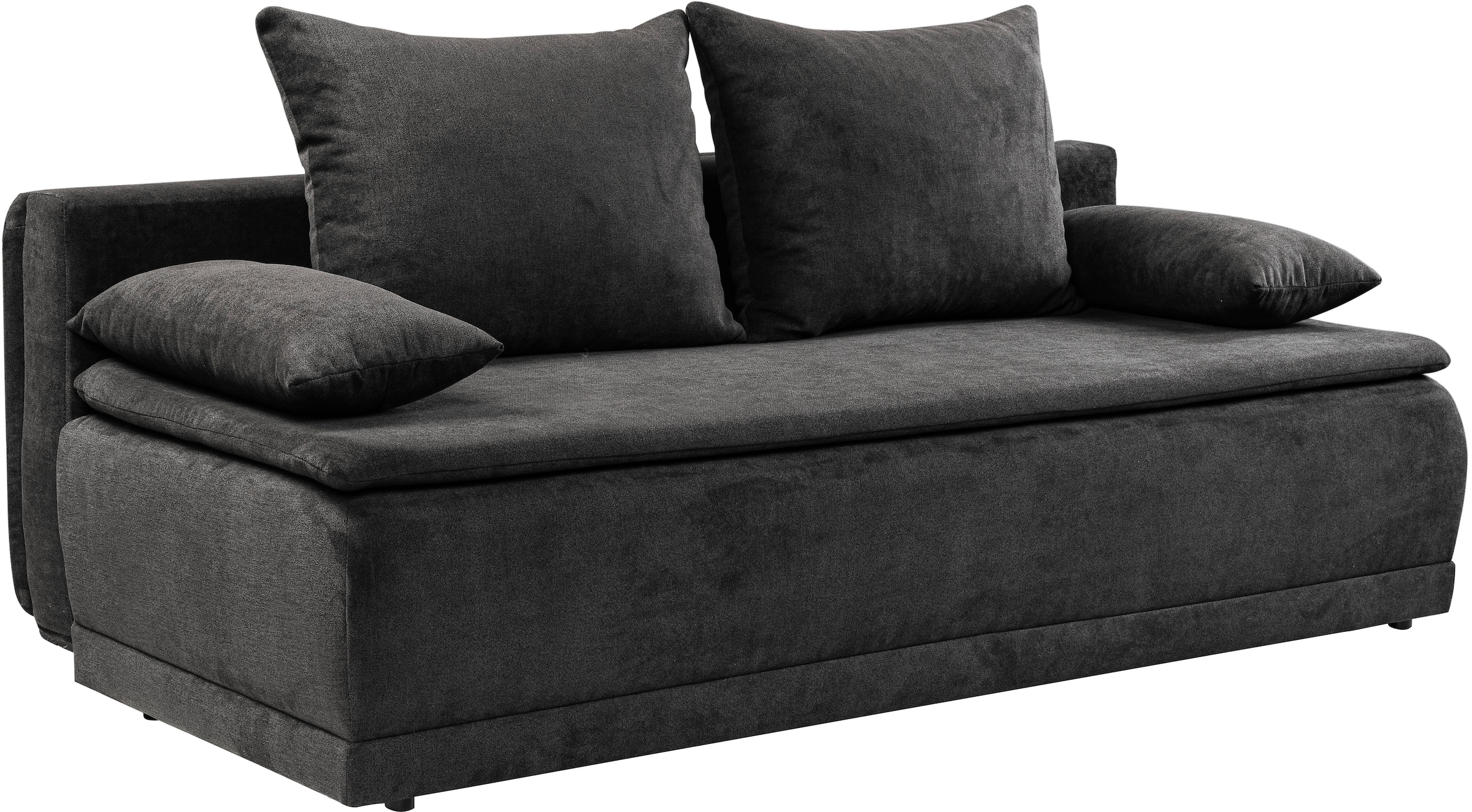 WERK2 Schlafsofa »Biggi 206 cm komfortabel & modern, Komfort Sitz- und Liegehöhe« Struktur weich, Schlaffunktion, Bettkasten