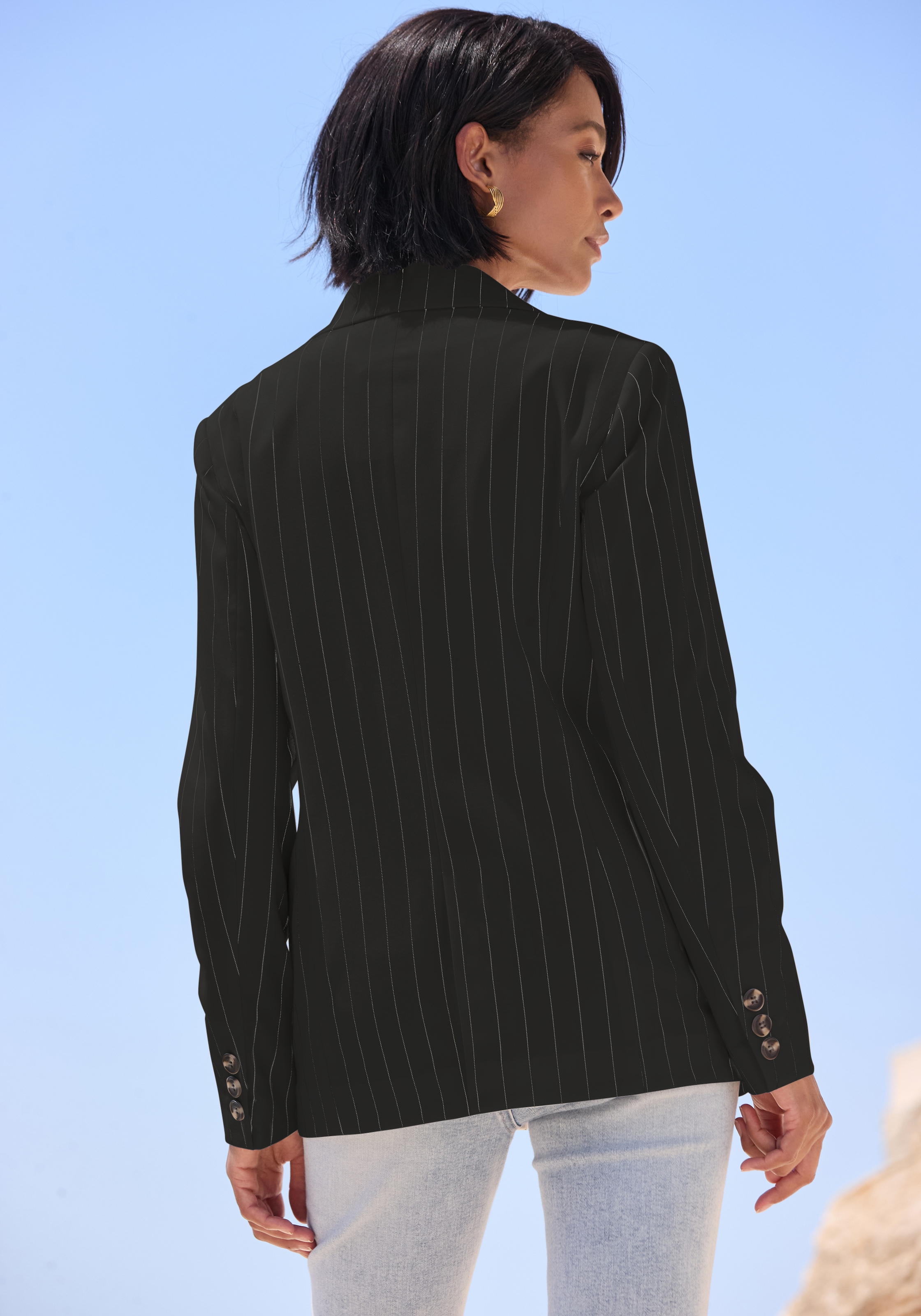 French Connection Longblazer Nadelstreifenblazer