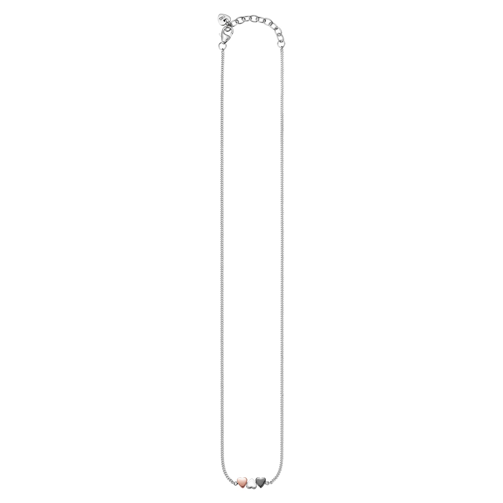 2. Bild von CAÏ Collierkettchen »925/- Sterling Silber tricolor Herz«