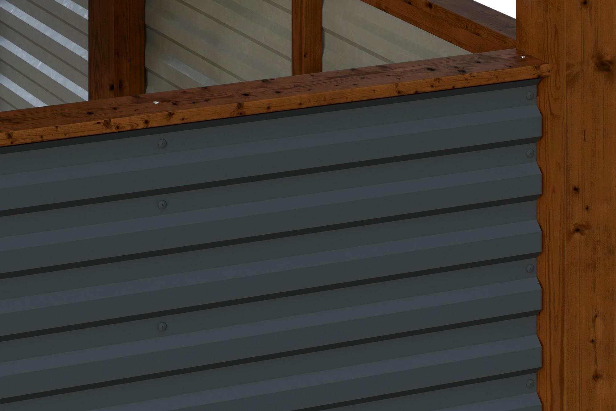 Skanholz Doppelcarport »Friesland Set 14«, Holz, 514 cm, Nussbaum