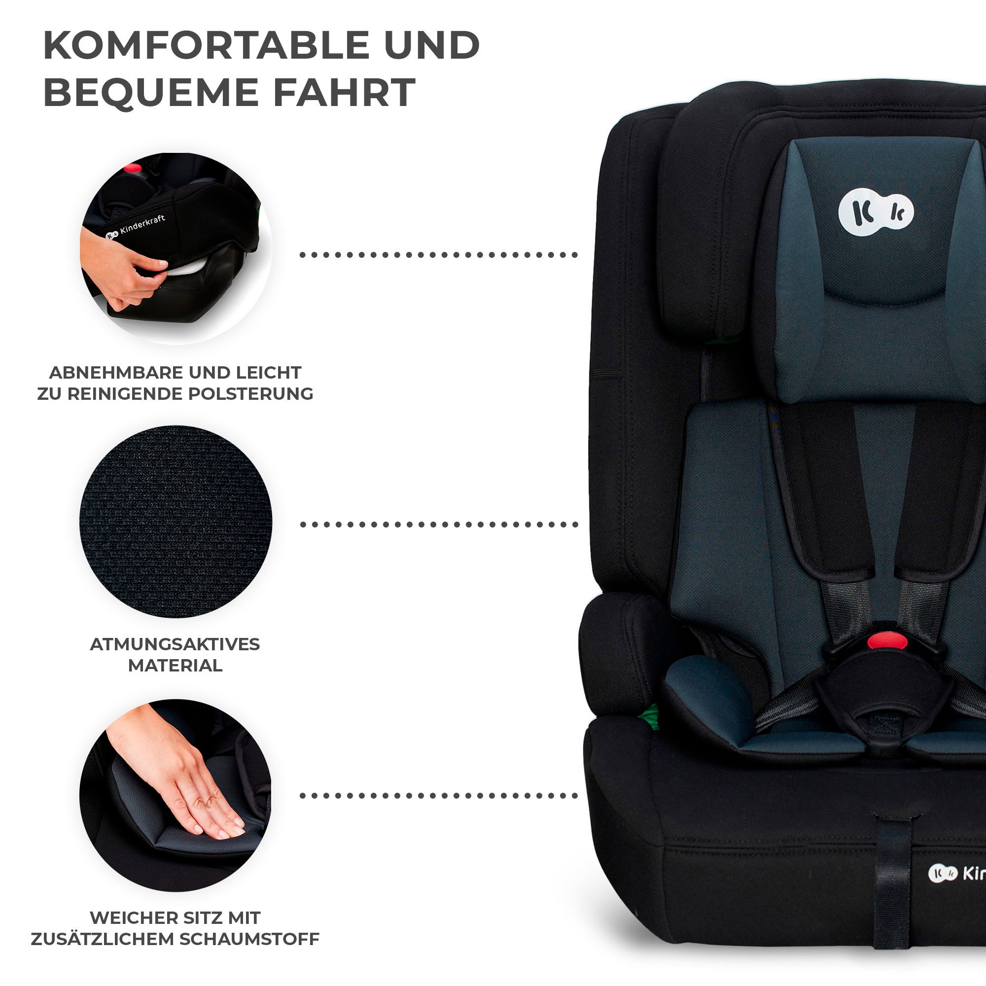 Kinderkraft Autokindersitz »SAFETY FIX 2 i-Size«, mit herausnehmbarem modularen Einsatz