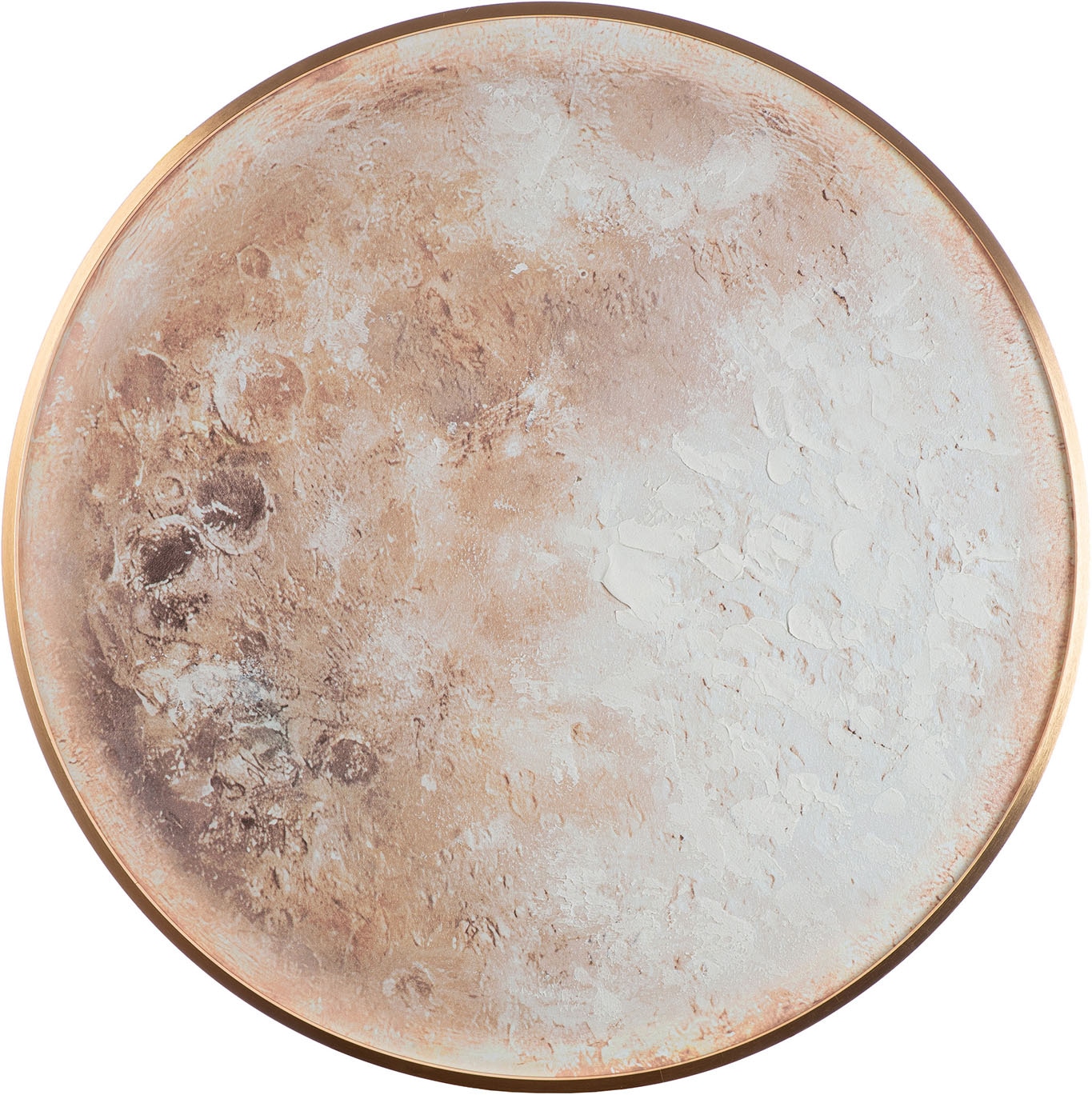 GILDE Metallbild »Bild rund Moon« Weltraum 1 Stk. tlg.