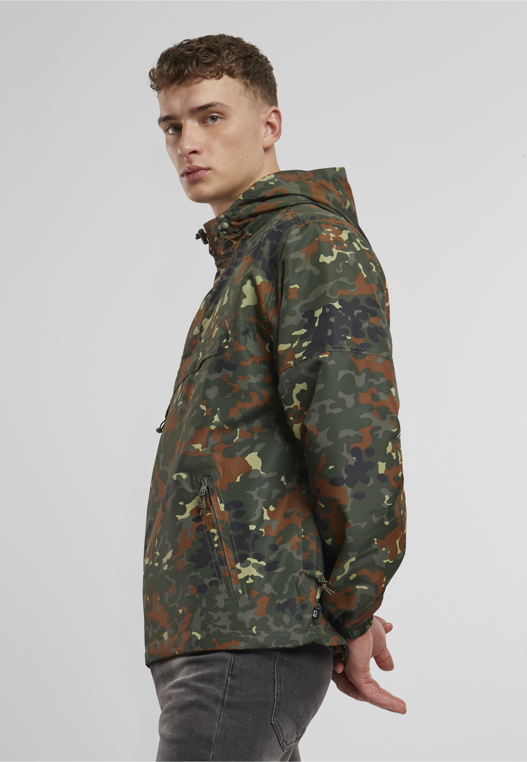 Brandit Allwetterjacke »Brandit Herren Summer Pull Over Jacket« 1 Stk. tlg. mit Kapuze