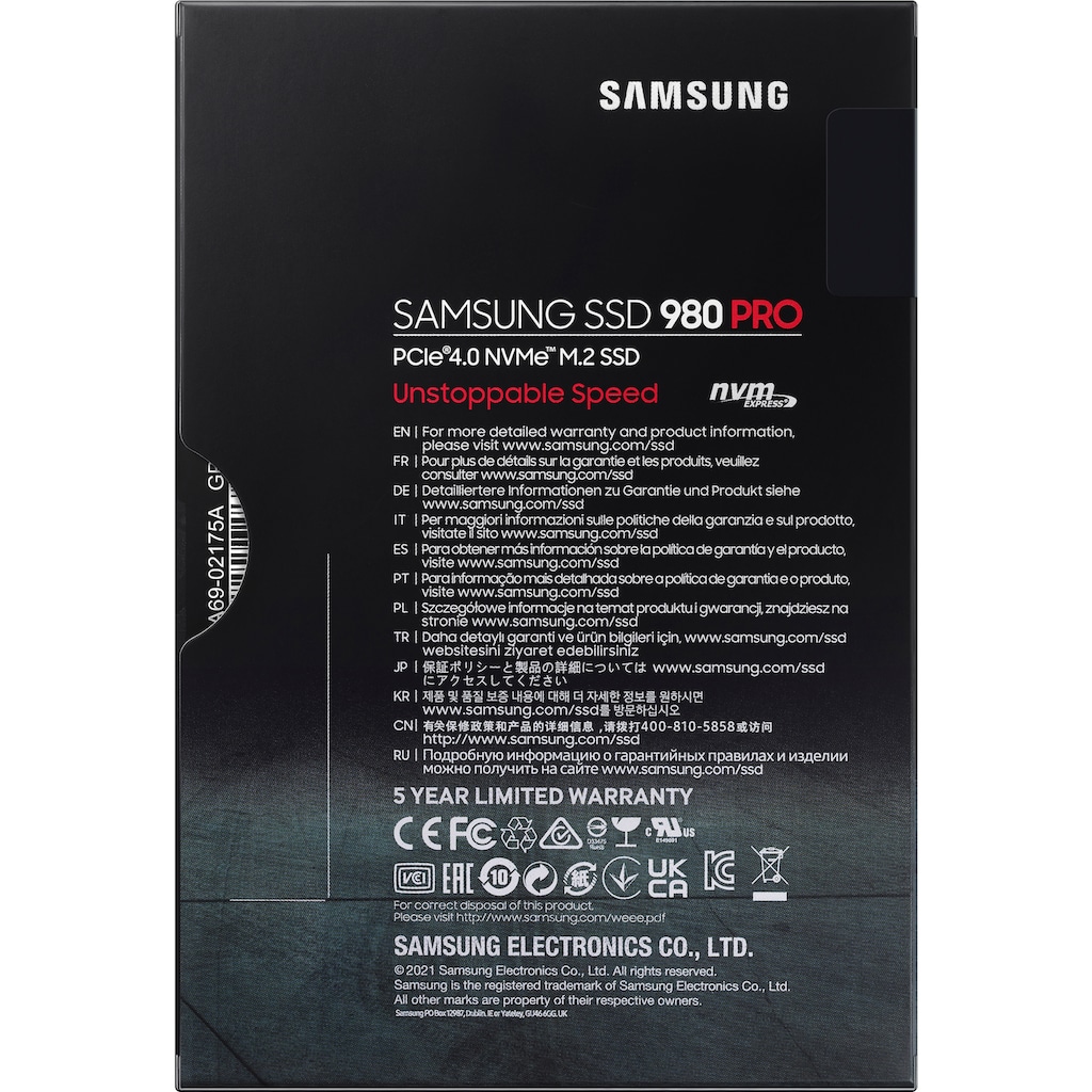 Samsung interne SSD »980 PRO SSD 2TB + PS5 DualSense Controller«, Anschluss M.2 PCIe 4.0