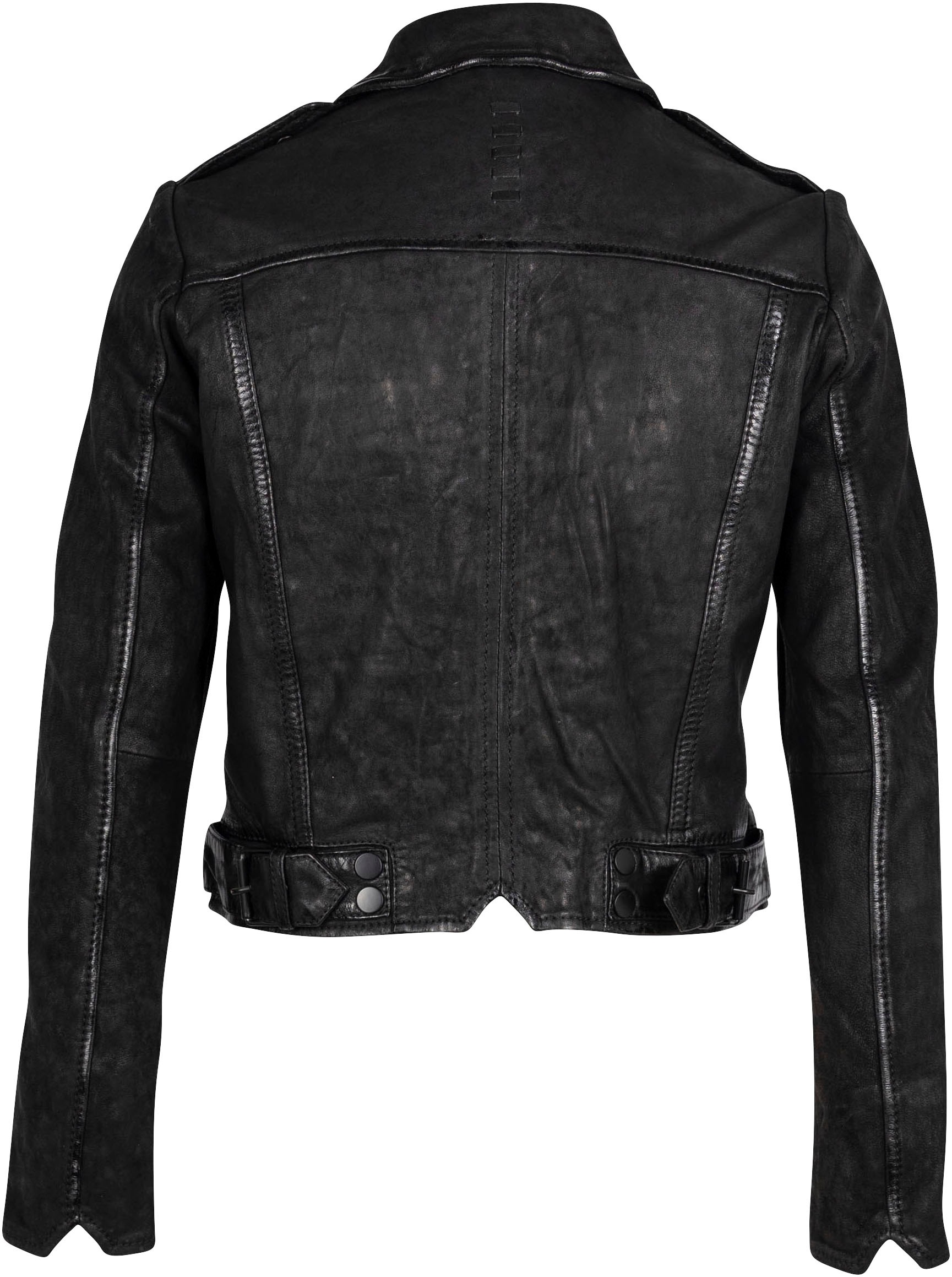 Mauritius Lederjacke »2Wmarin STR«, mit Kapuze, mit Schulterklappen, mit Brusttaschen, mit Nieten