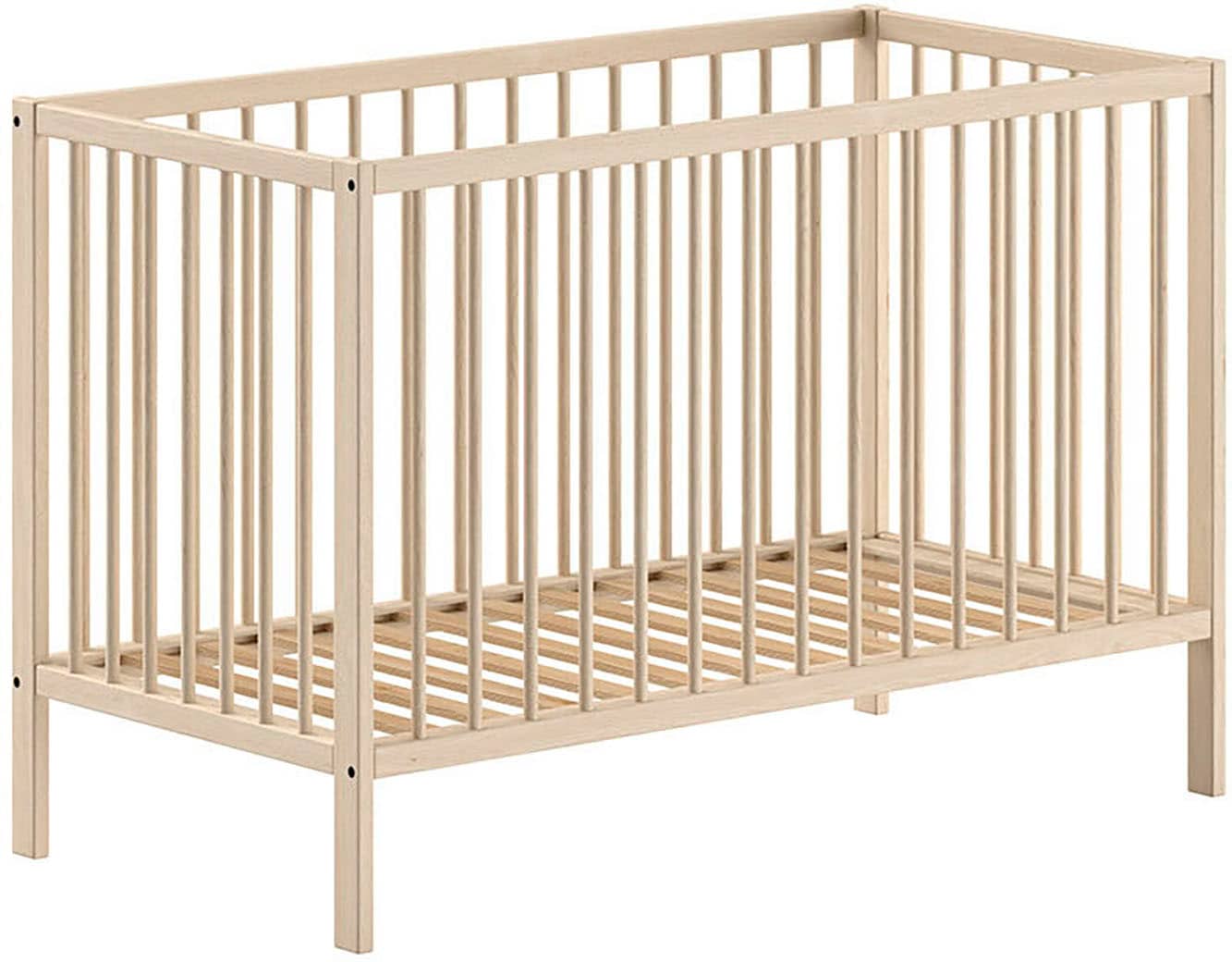 Vipack Babybett »Dino 60/120 cm mit 3-fach verstellbarem Lattenrost, stabile Bauweise«, Gitterbett aus massiver Buche, wahlweise in 3 Farben