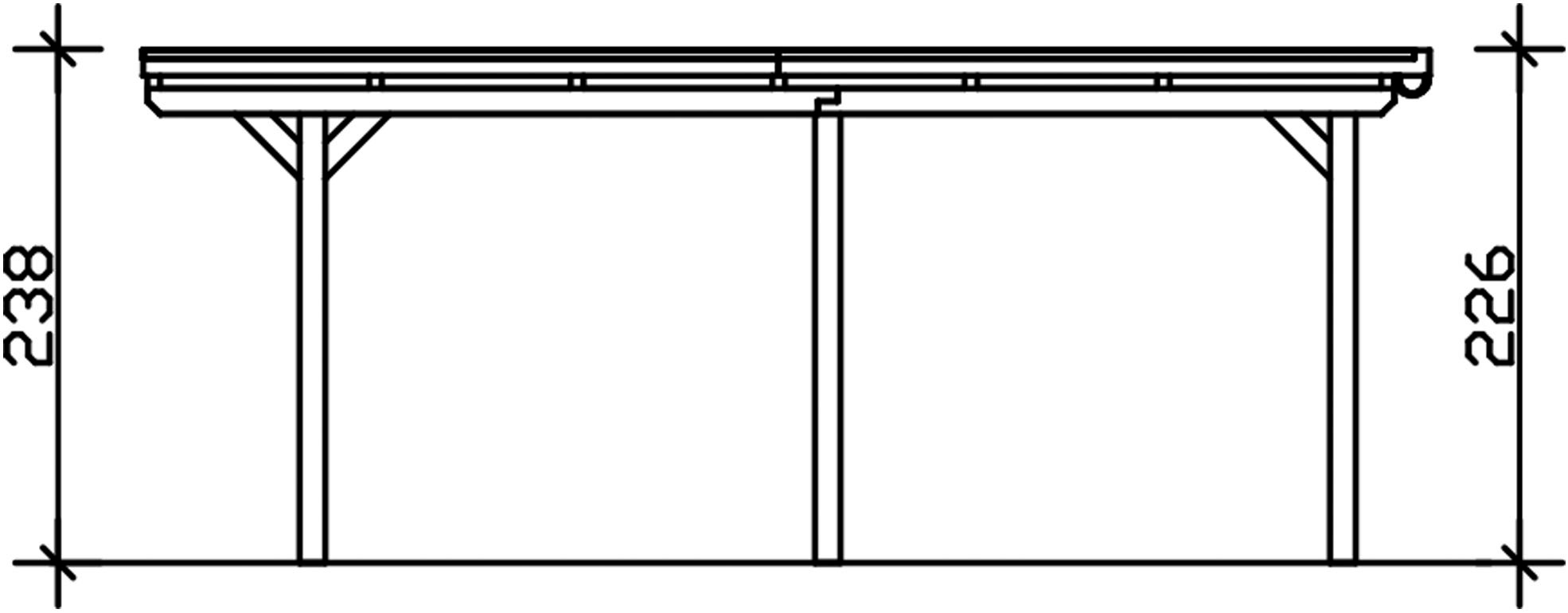Skanholz Einzelcarport »Emsland«, Holz, 291 cm, Anthrazit