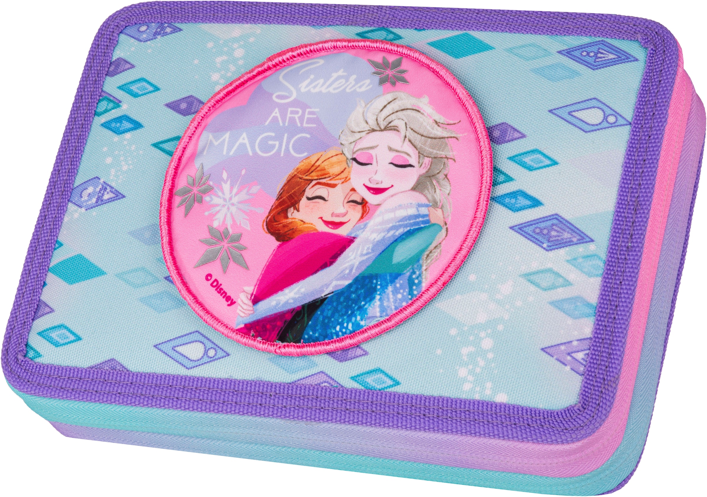 CoolPack Federmäppchen »Etui XL, Disney, Frozen, mit 2 Reißverschlüssen«, befüllt