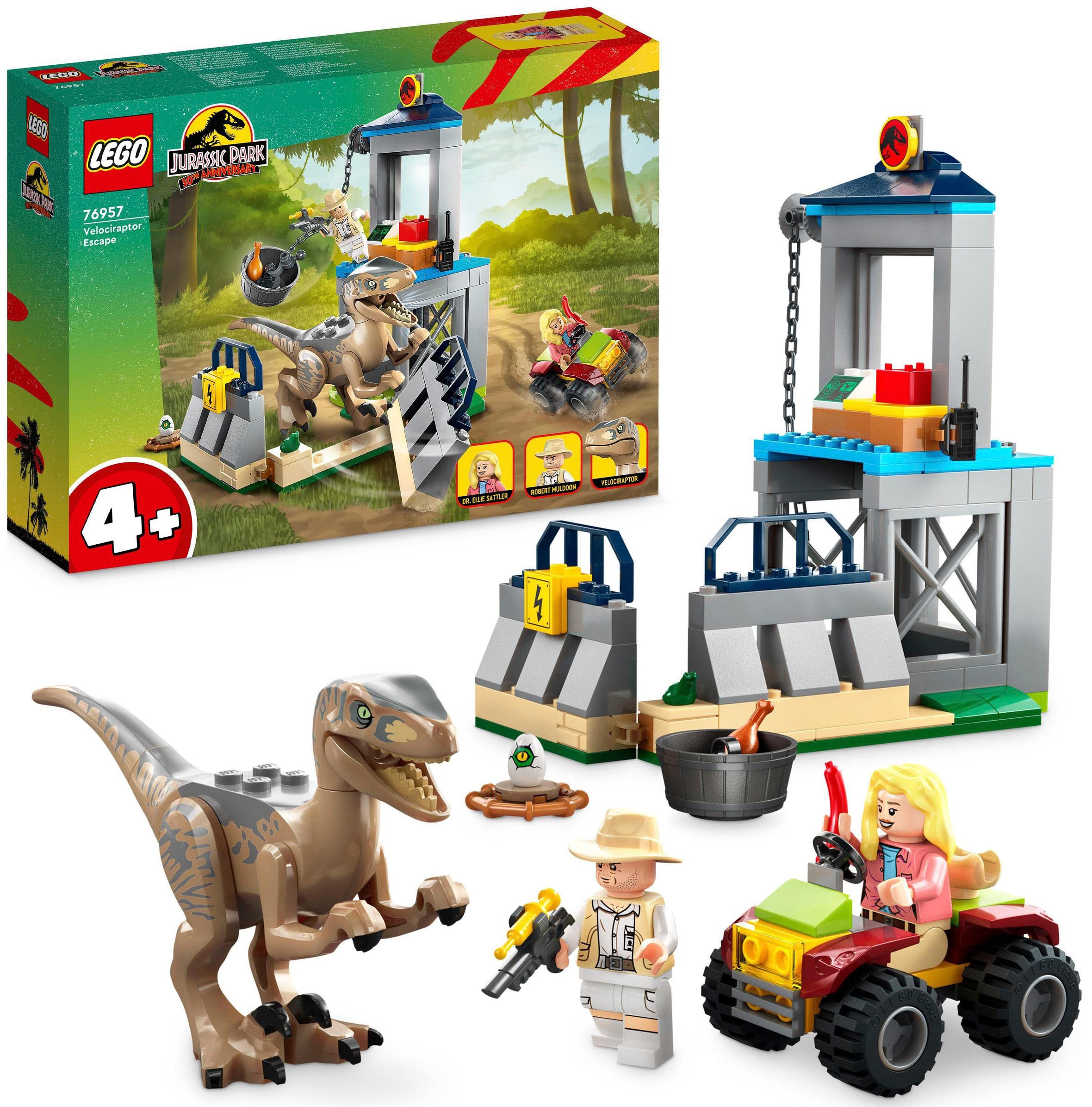 LEGO® Konstruktionsspielsteine »Flucht des Velociraptors (76957), LEGO® Jurassic Park«, (137 St.), Made in Europe