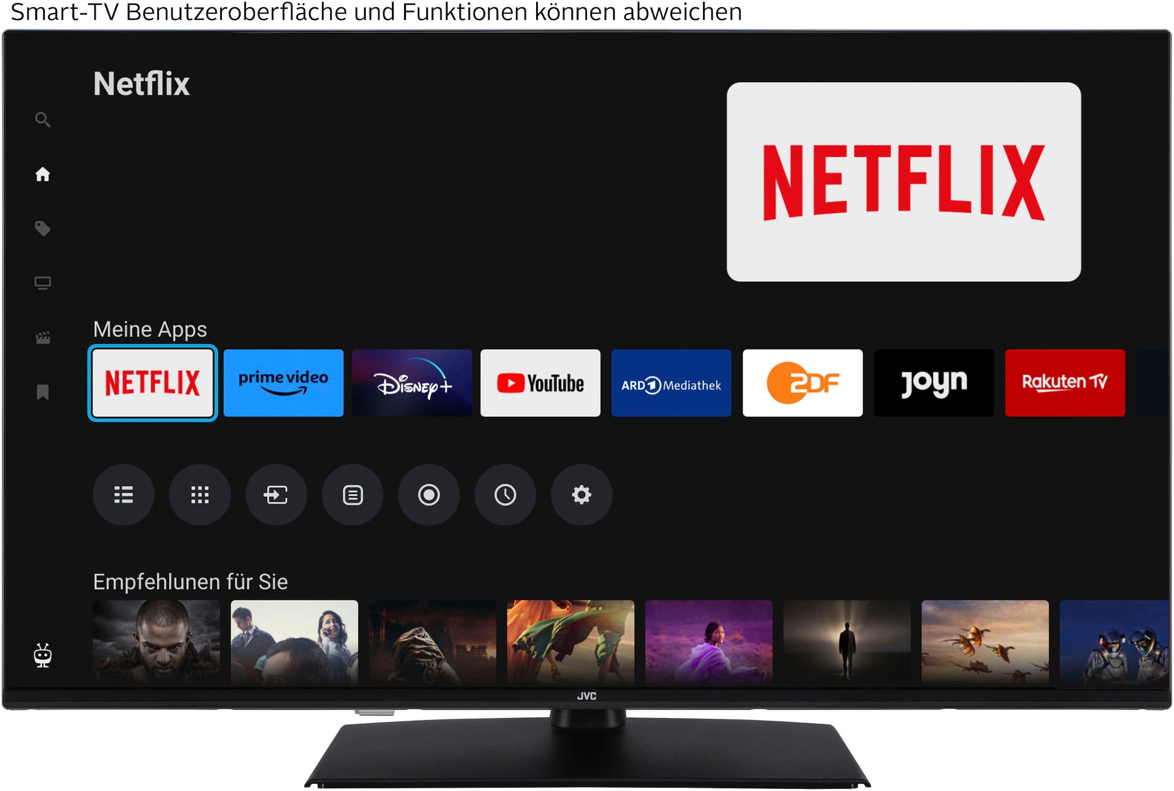 JVC QLED-Fernseher »LT-43VUQ3455«, 108 cm/43 Zoll, 4K Ultra HD, Smart-TV