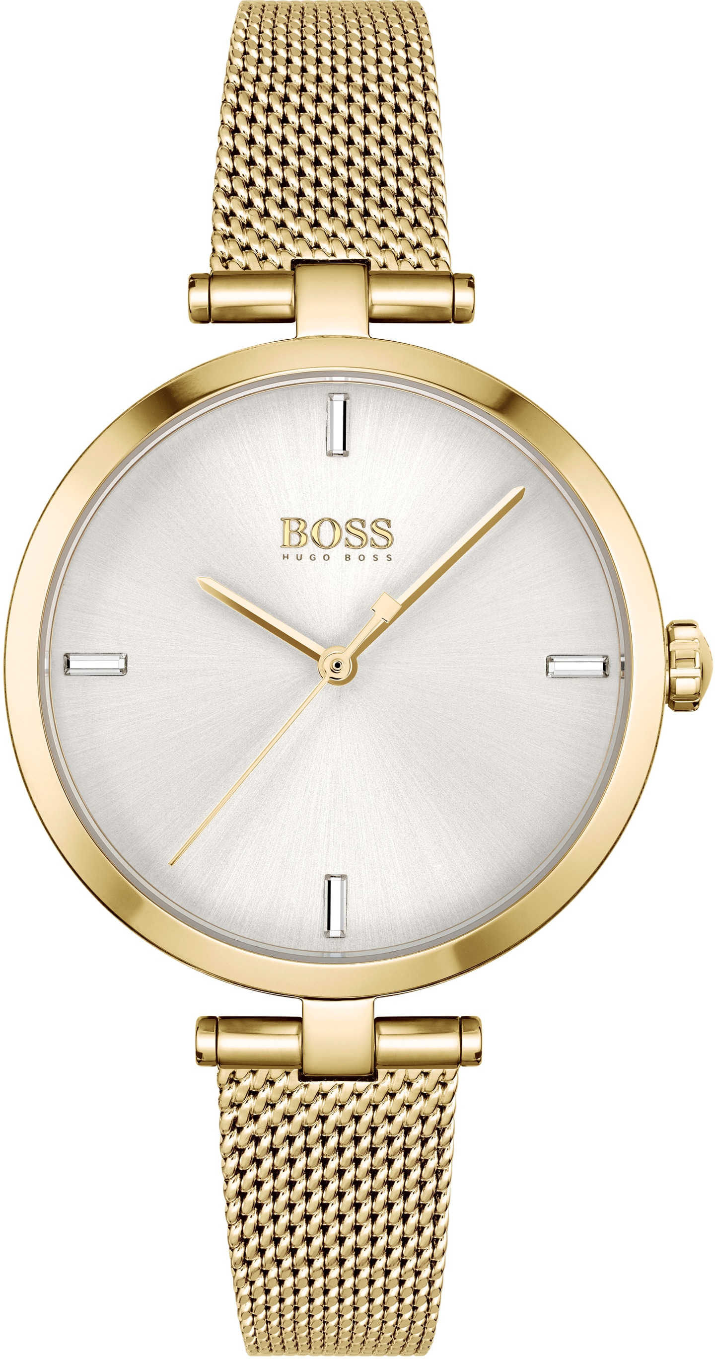 BOSS Quarzuhr »Majesty, 1502586«, Damenuhr, Armbanduhr, analog, Edelstahlar günstig online kaufen