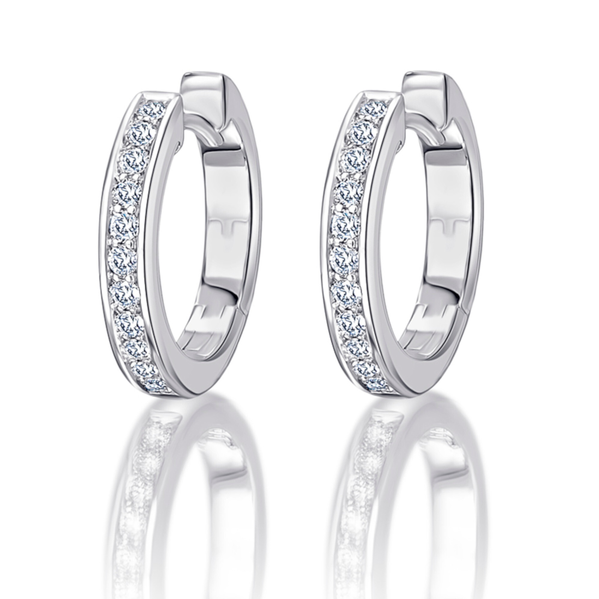 ONE ELEMENT Paar Creolen »0,27 ct Diamant Brillant Ohrringe Creolen aus 585 Weißgold« kaufen