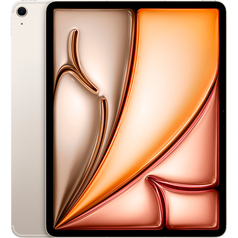 APPLE Tablet »13" iPad Air Wi-Fi + Cellular (2025)« (32, 78 cm / 12, 9 ′′) iPadOS 5G ) starlight Apple M3 Chip