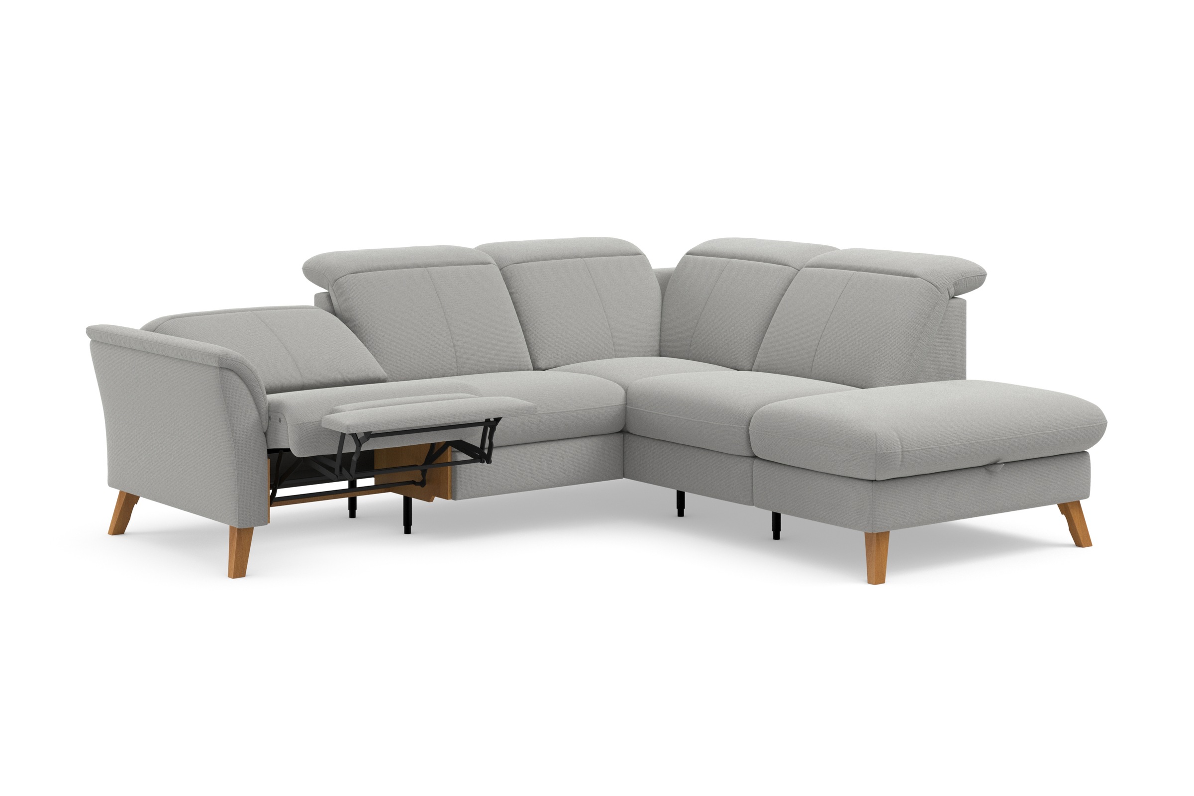 sit&more Ecksofa »Romero L-Form«, wahlweise mit oder ohne TV-Funktion, Bettfunktion, Bettkasten
