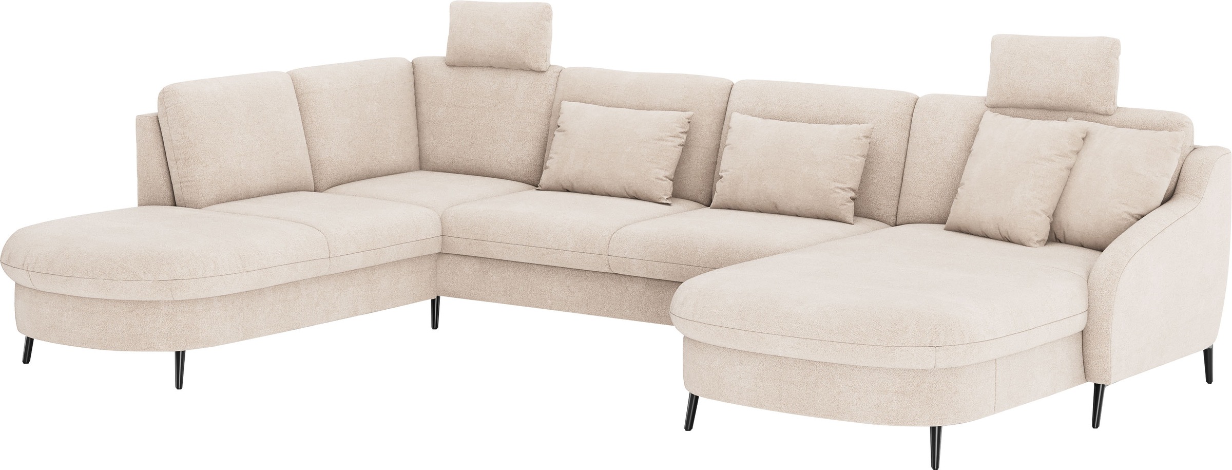sit&more Wohnlandschaft »Soul U-Form«, wahlweise mit Bettfunktion und Bettkasten oder Schubkasten