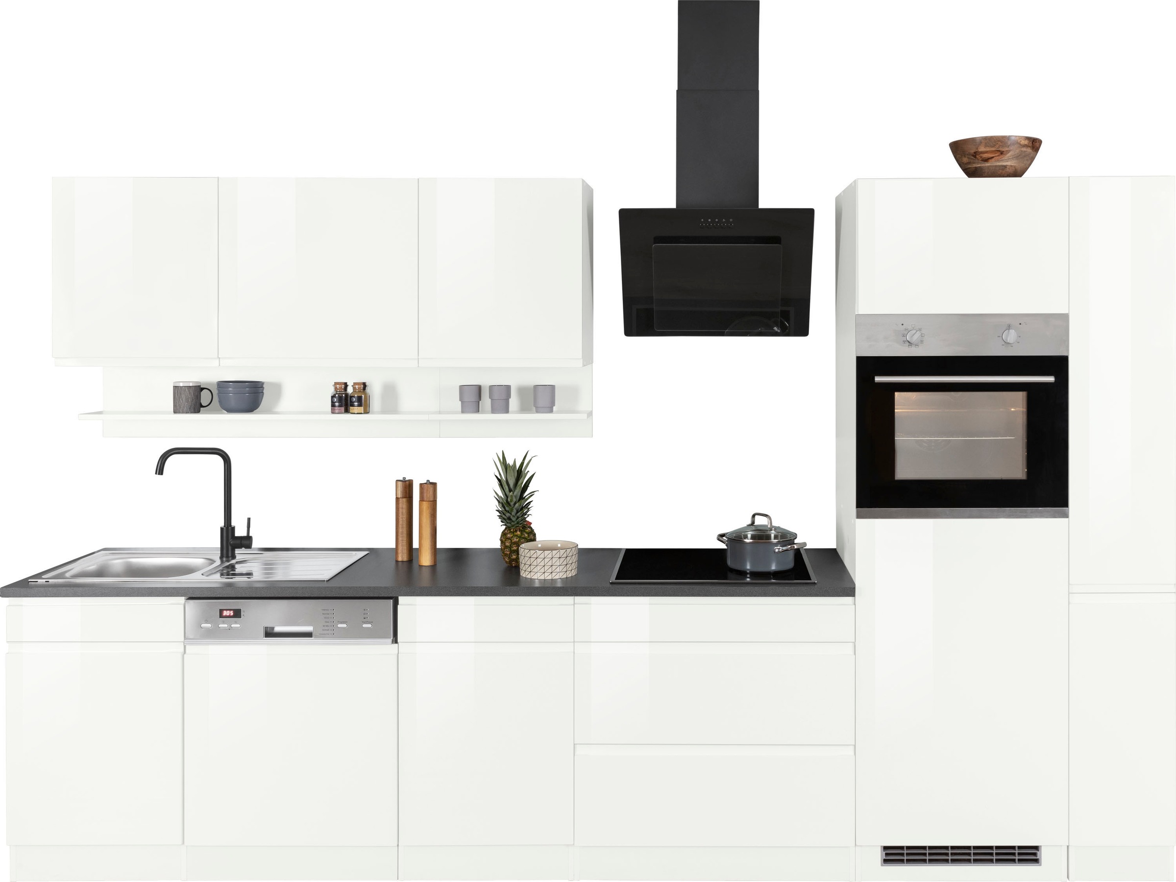 KOCHSTATION Küchenzeile »KS-Virginia«, Breite 330 cm, mit E-Geräten günstig online kaufen
