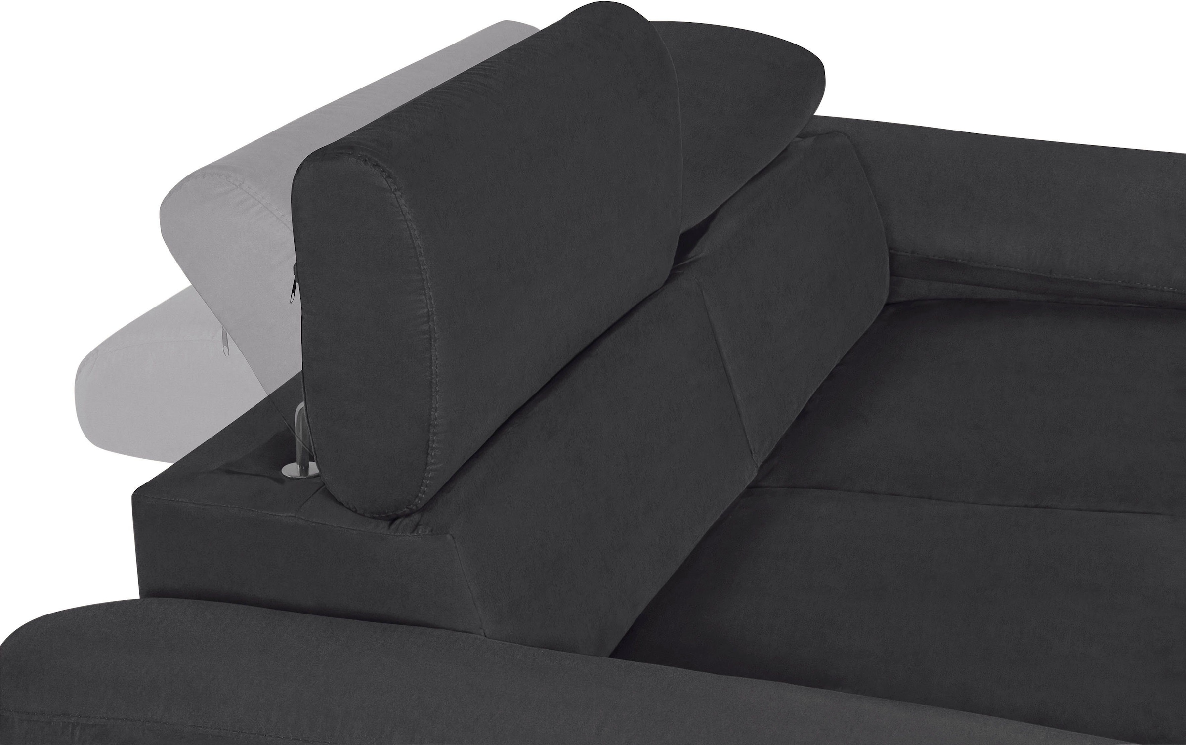COTTA Polstergarnitur »Komaris«, (Set), Set bestehend aus: 3-Sitzer mit Kopfteilverstellung & Hocker
