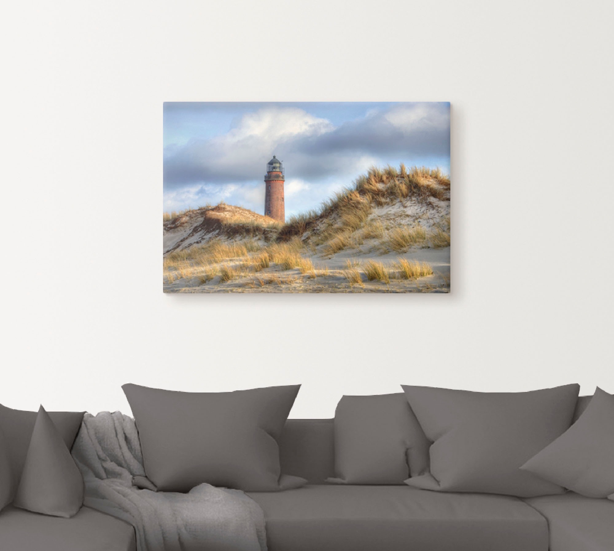 Artland Leinwandbild »Prerow Leuchtturm«, Gebäude, (1 St.), auf Keilrahmen gespannt