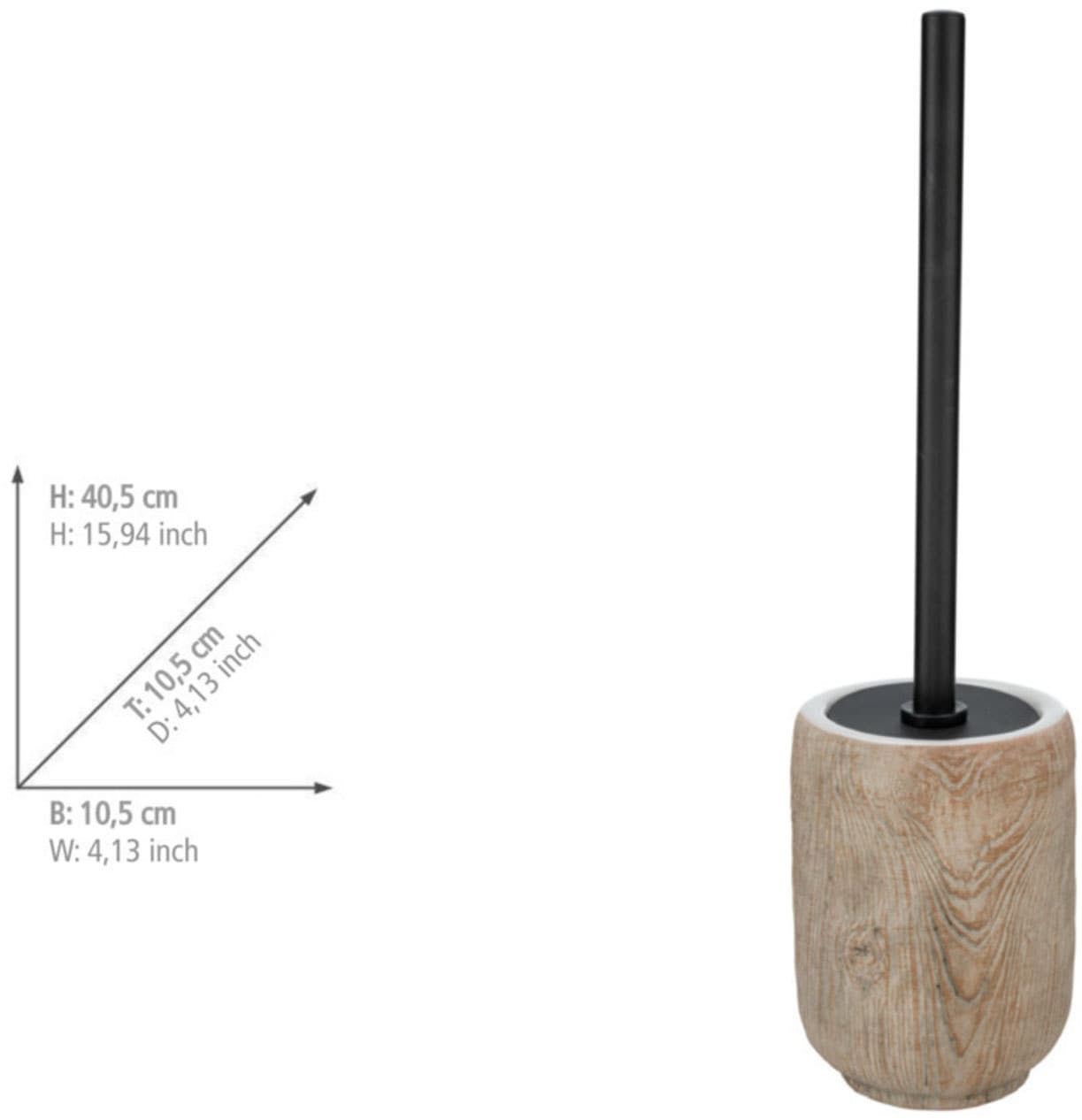 WENKO Badaccessoire-Set »Florio« bestehend aus Seifenspender, WC-Garnitur, Zahnputzbecher in Holz-Optik