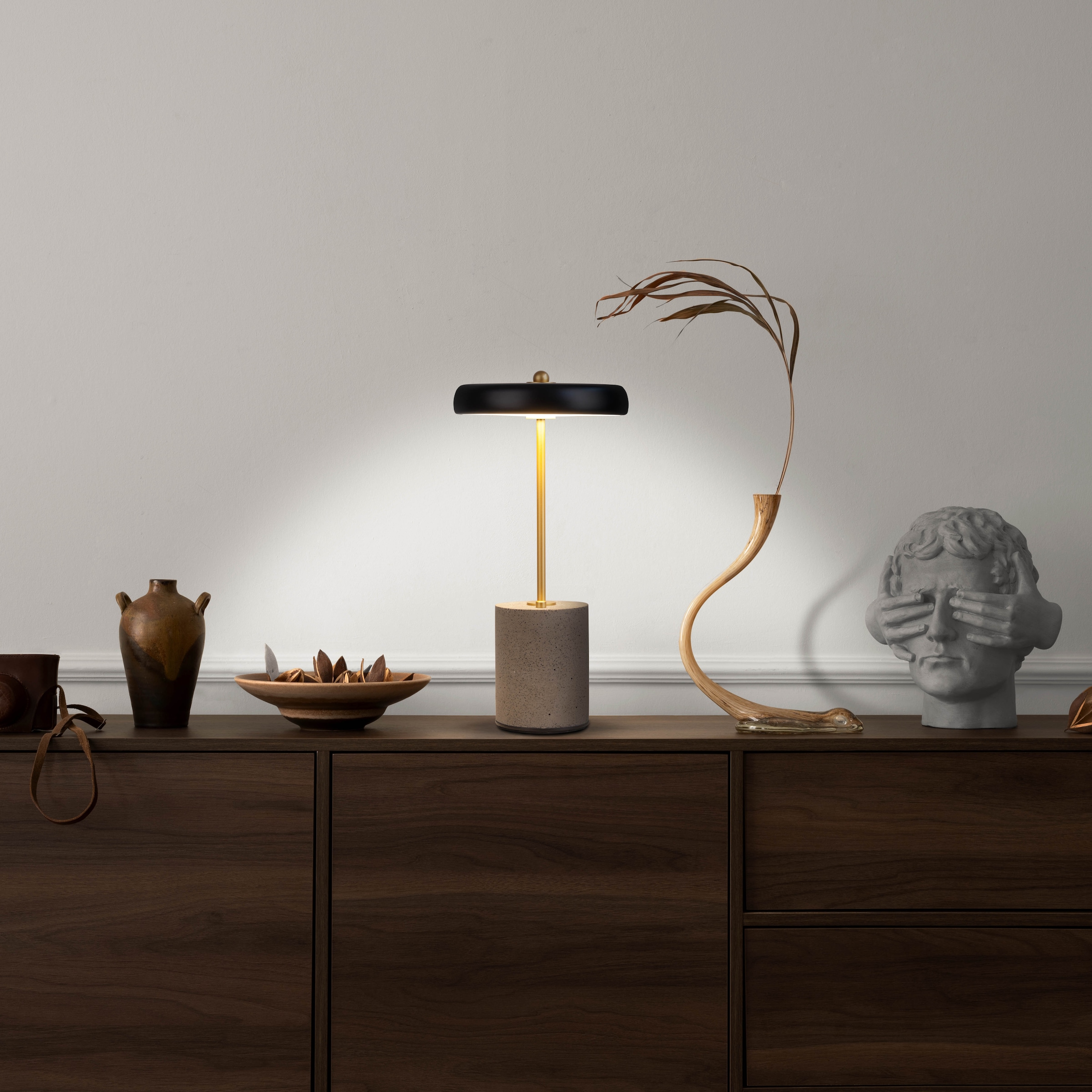 näve Tischleuchte »"SETA" Tischlampe H: 30 cm«, Leuchtmittel LED-Modul | LED fest integriert, Dimmbar per Berührungssensor