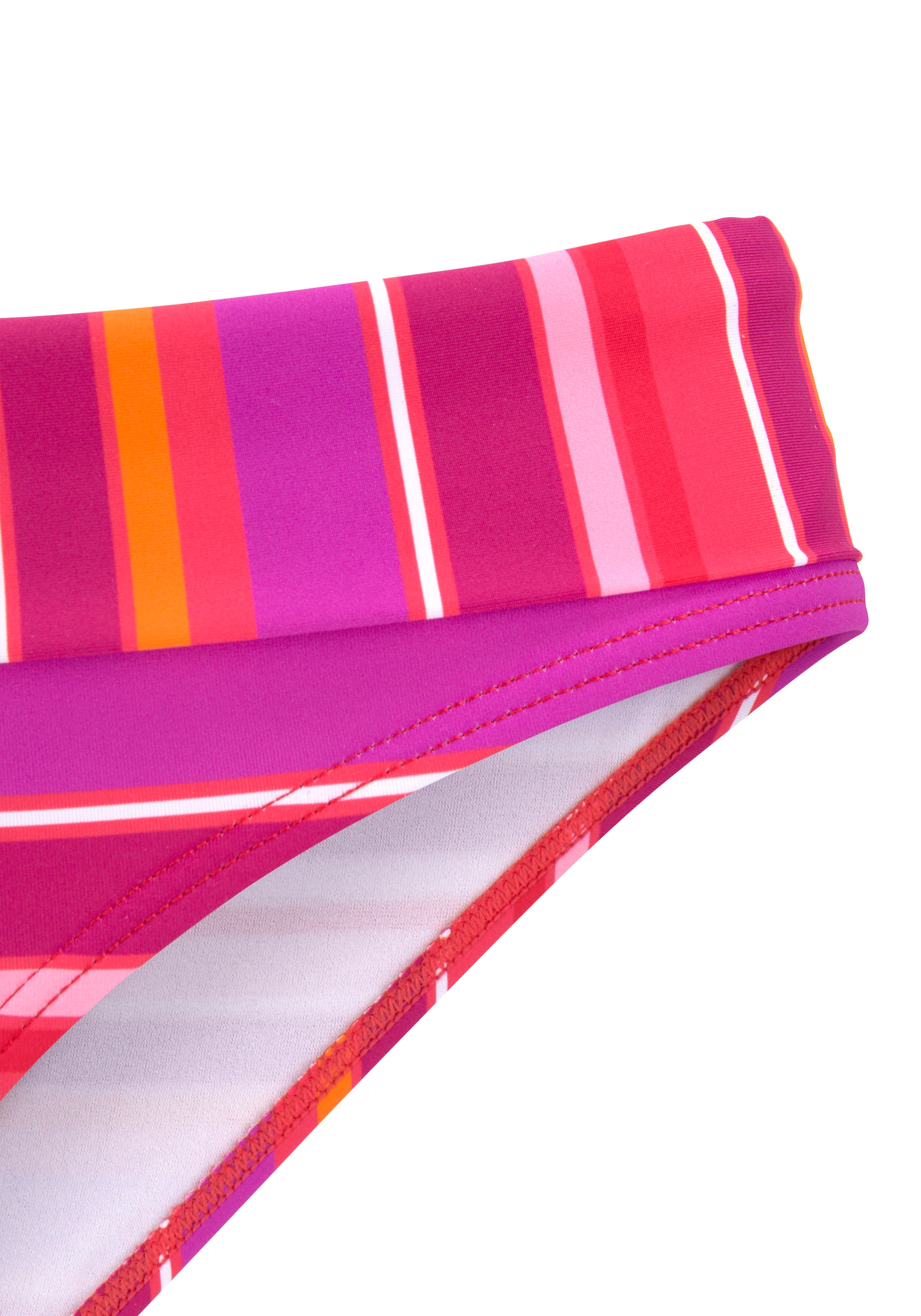 s.Oliver Bikini-Hose »Fun«, mit Umschlagbund und trendigem Streifen-Design