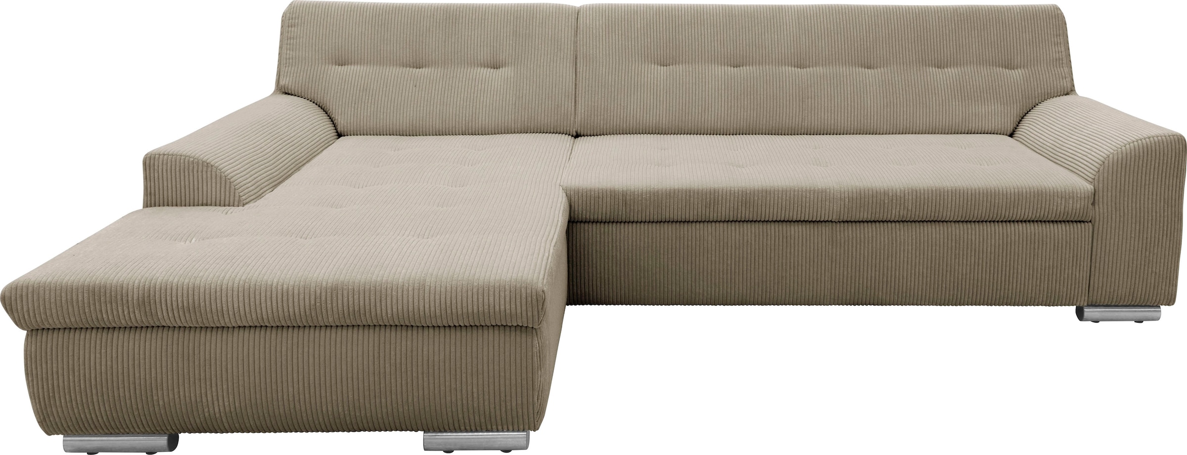 DOMO collection Ecksofa Treviso, wahlweise mit Bettfunktion, incl. Zierkissen