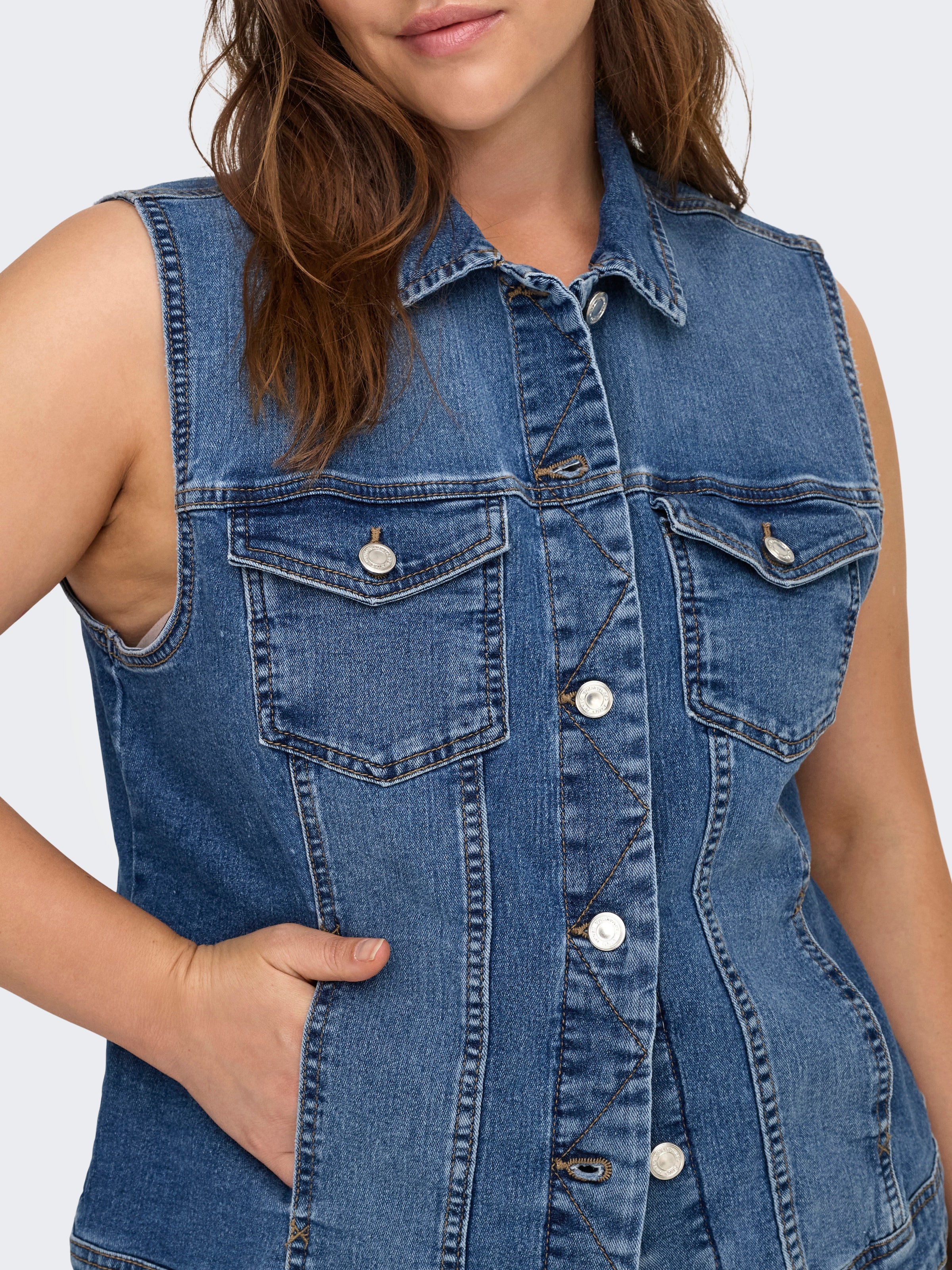 ONLY CARMAKOMA Jeansweste »CARWESPA WEST DNM  PIM619 NOOS«