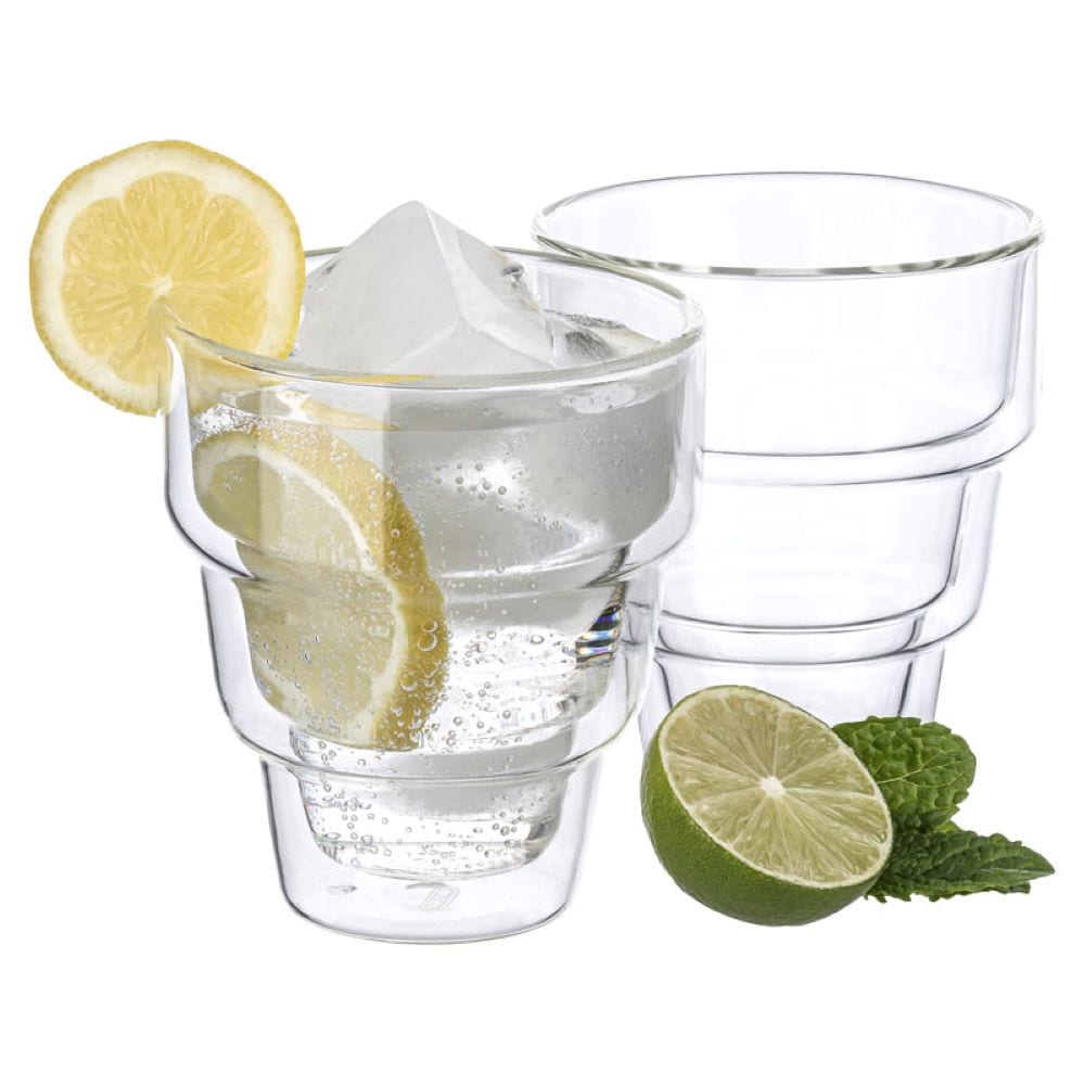 Mulex Latte-Macchiato-Glas »Mulex Gläser Set Denver«, (Set, 2 tlg., 2tlg. Gläser Set, je 350 ml), doppelwandiges Trinkglas ideal f. Kaffee, Cappuccino, Latte Macchiatto