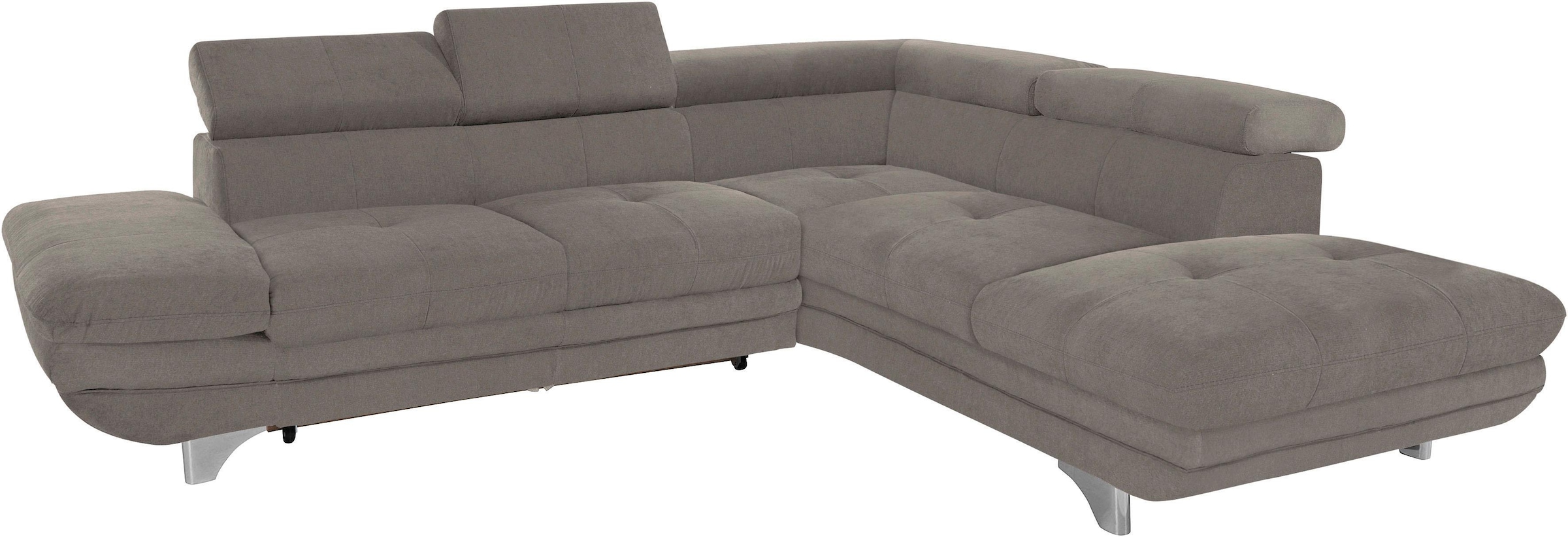 COTTA Ecksofa »Enterprise L-Form«, mit Arm- & Kopfteilverstellung, wahlweise mit Bettfunktion