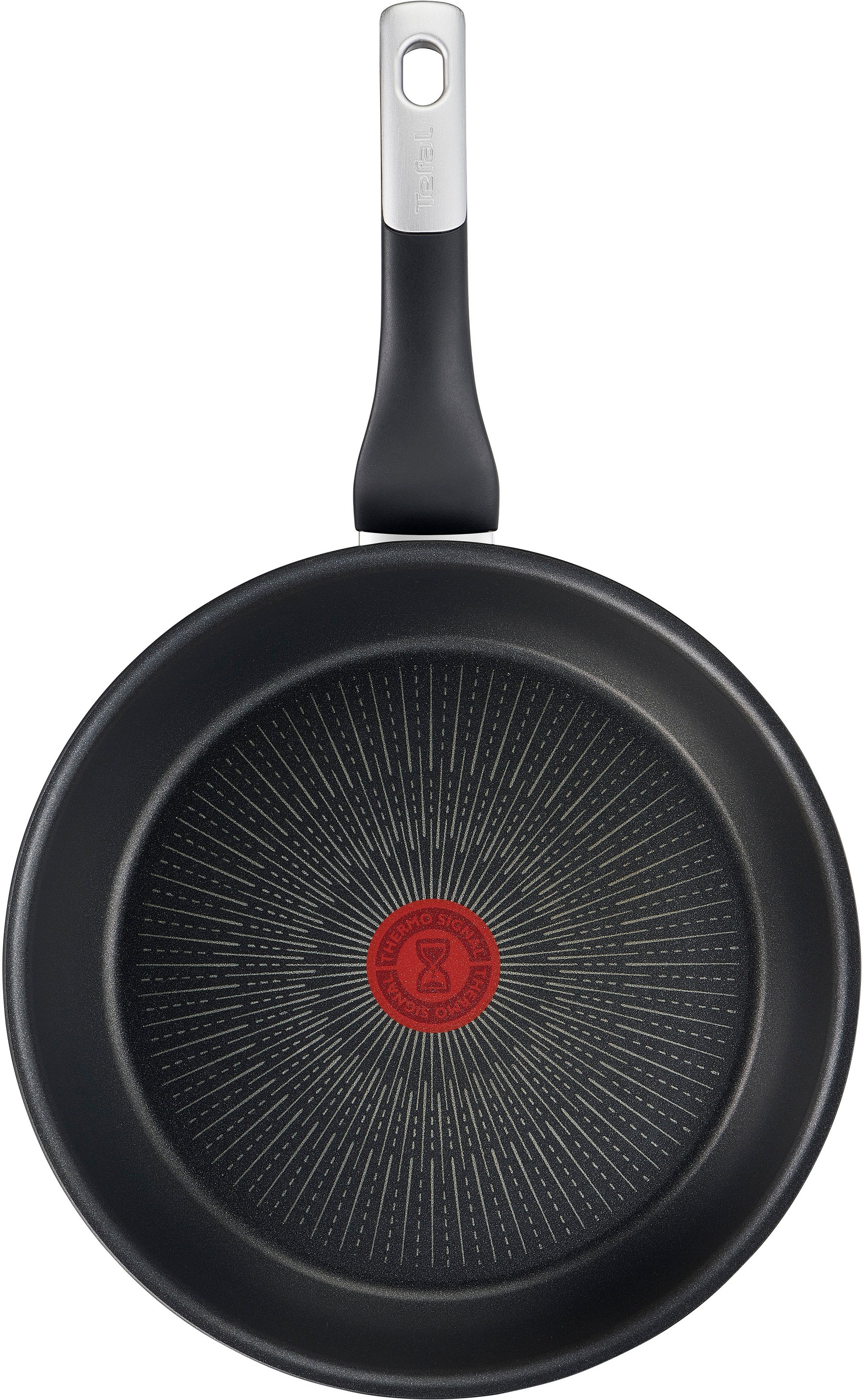 Tefal Pfannen-Set »Unlimited Ice Force«, Aluminium, (Set, 5 tlg., je 1 Pfanne Ø 24/28 cm, Wok Ø 28 cm, Kochmesser, Bratwender), kratzfeste Antihaftversiegelung, Thermo-Signal, inkl. Zubehör