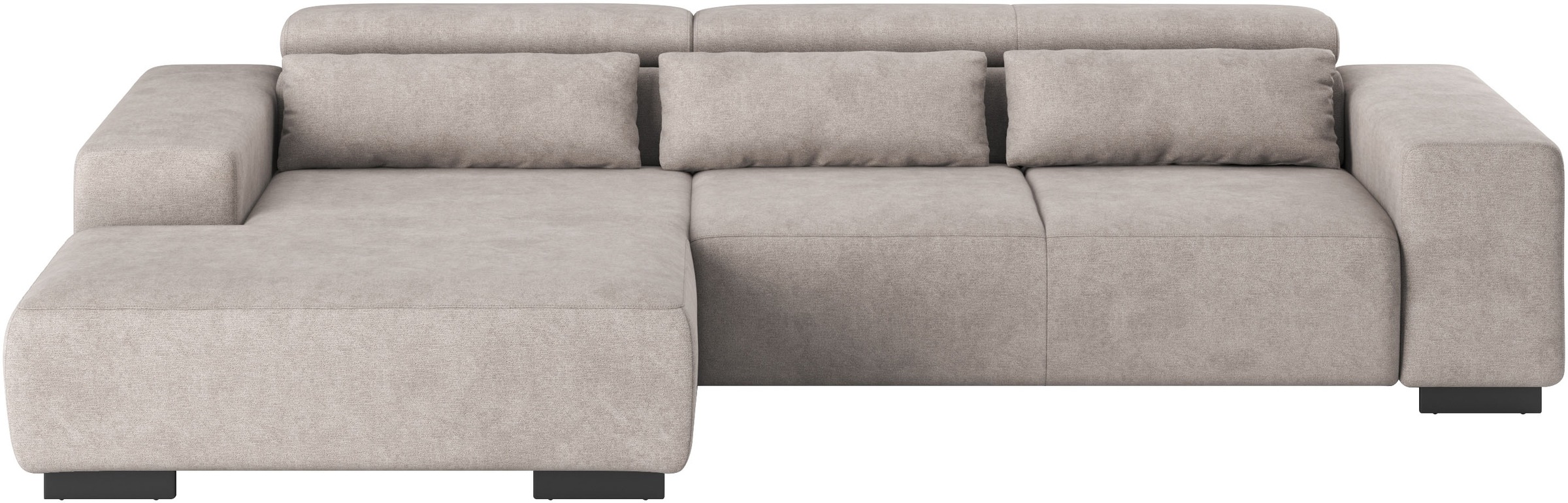 COTTA Ecksofa "Side L-Form, mit Kopfteilverstellung & 3 Nierenkissen" optio günstig online kaufen