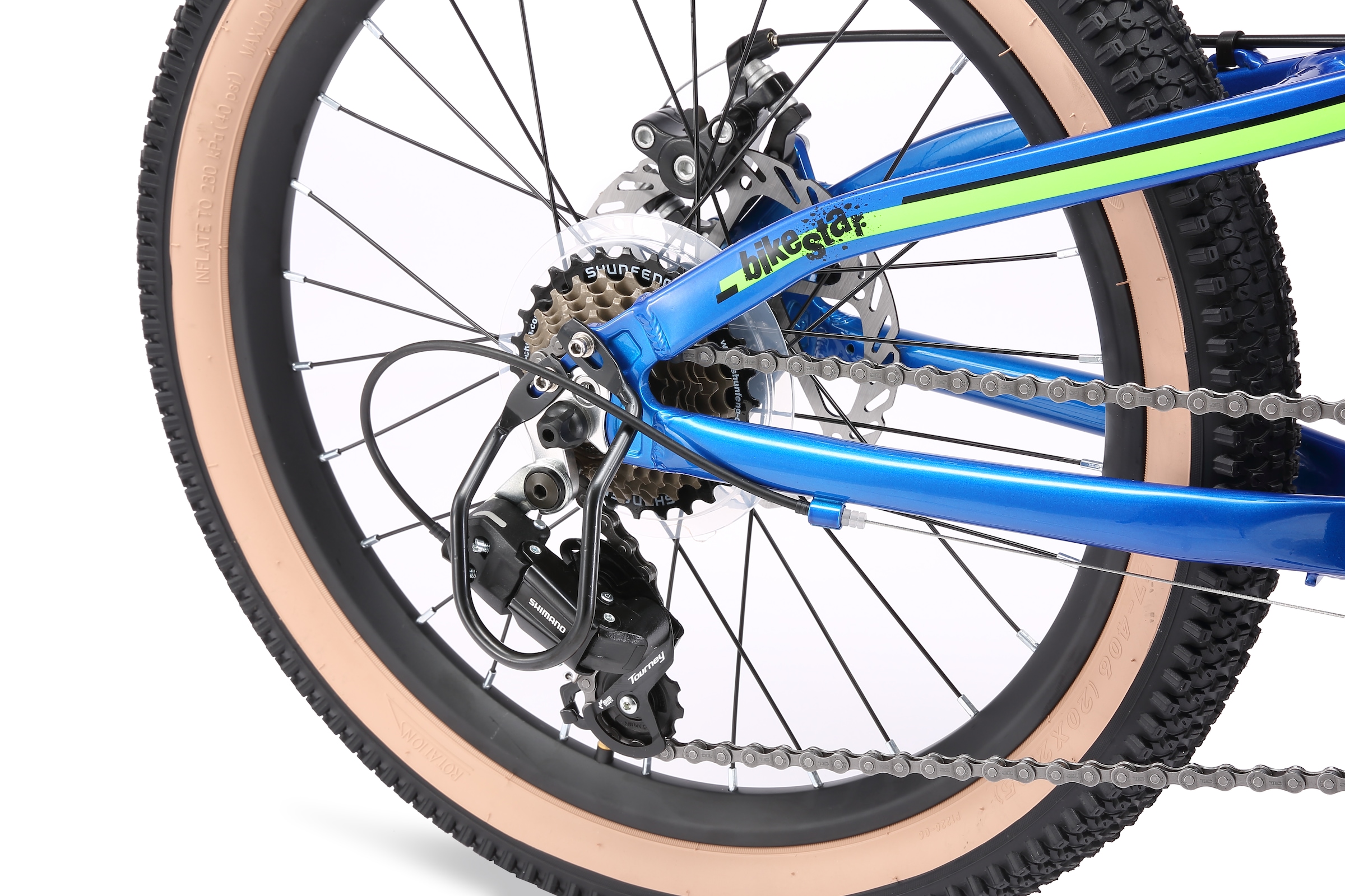 Bikestar Jugendfahrrad 7 Gang Shimano RD-TY300 Schaltwerk Kettenschaltung