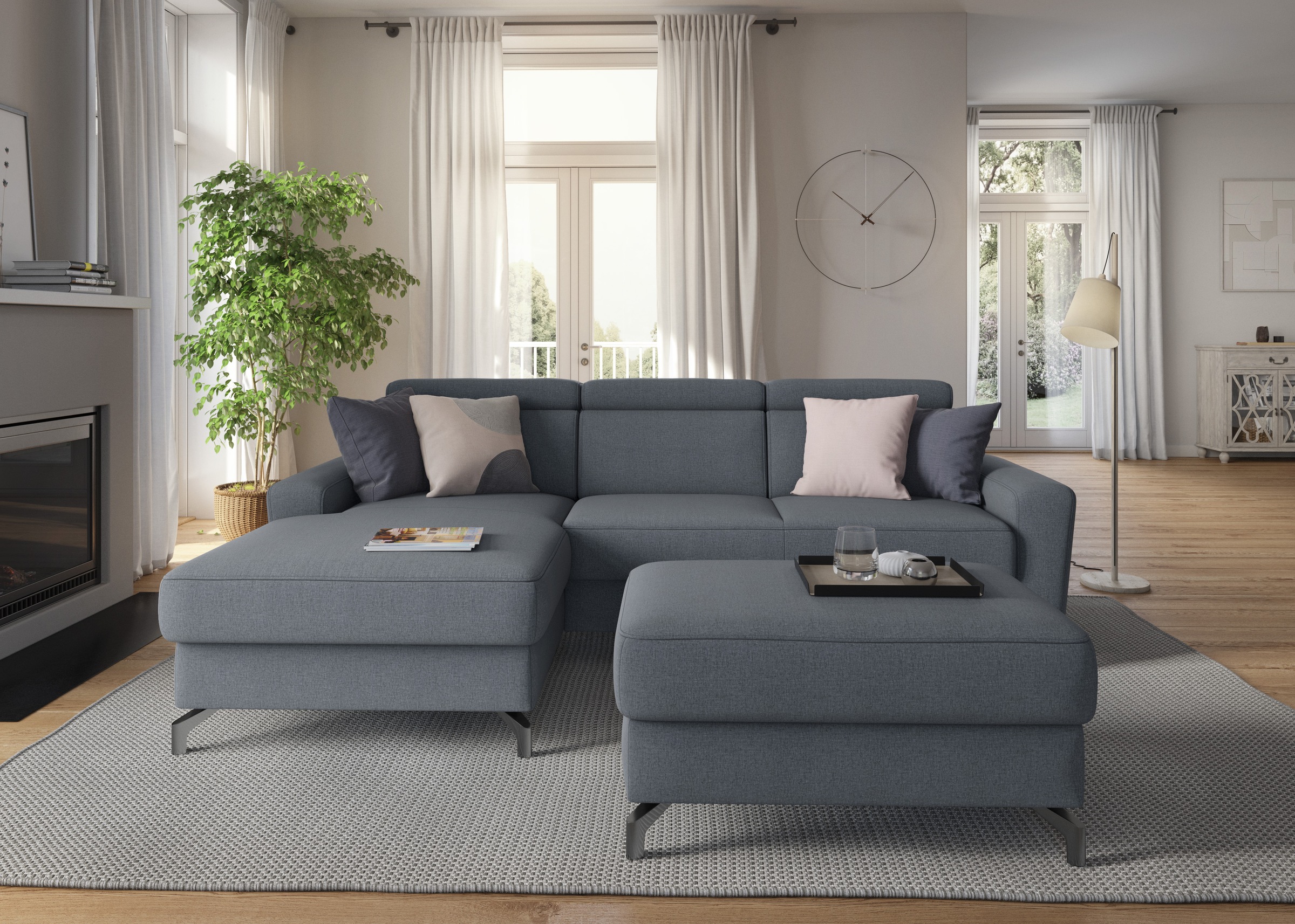 sit&more Ecksofa »Scarlett L-Form«, inklusive Kopfteilverstellung, wahlweis günstig online kaufen